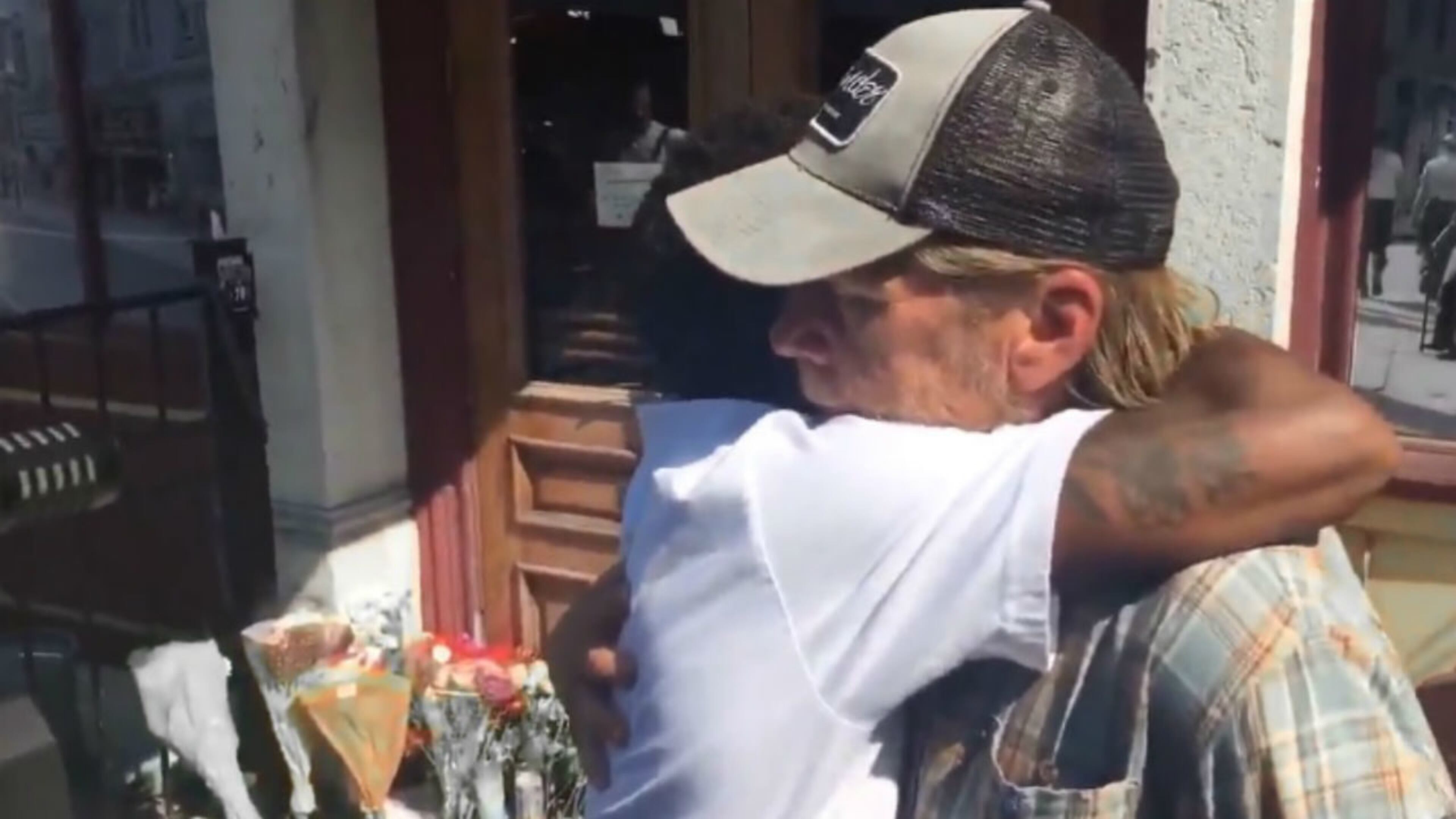 Sadness, anger, frustration and love were all on display in the Oregon District at a memorial set up where a mass shooting took place early Sunday morning. (Photo: Screenshot via daytondailynews.com)