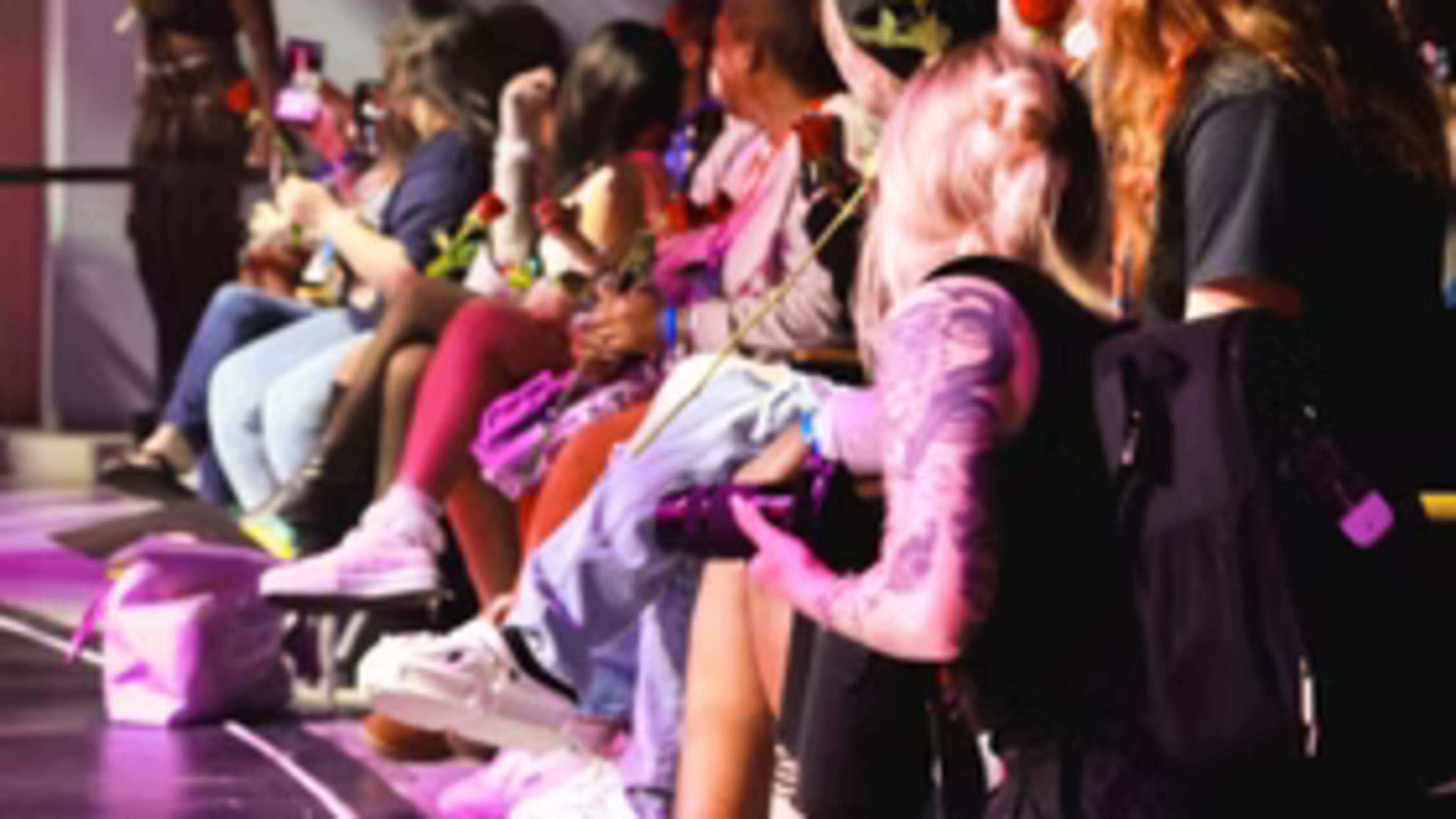 Crowds in the audience at the 2024 K-Pop Minicon concert held up roses for beloved K-Pop superstars. (Courtesy of K-Pop Minicon)