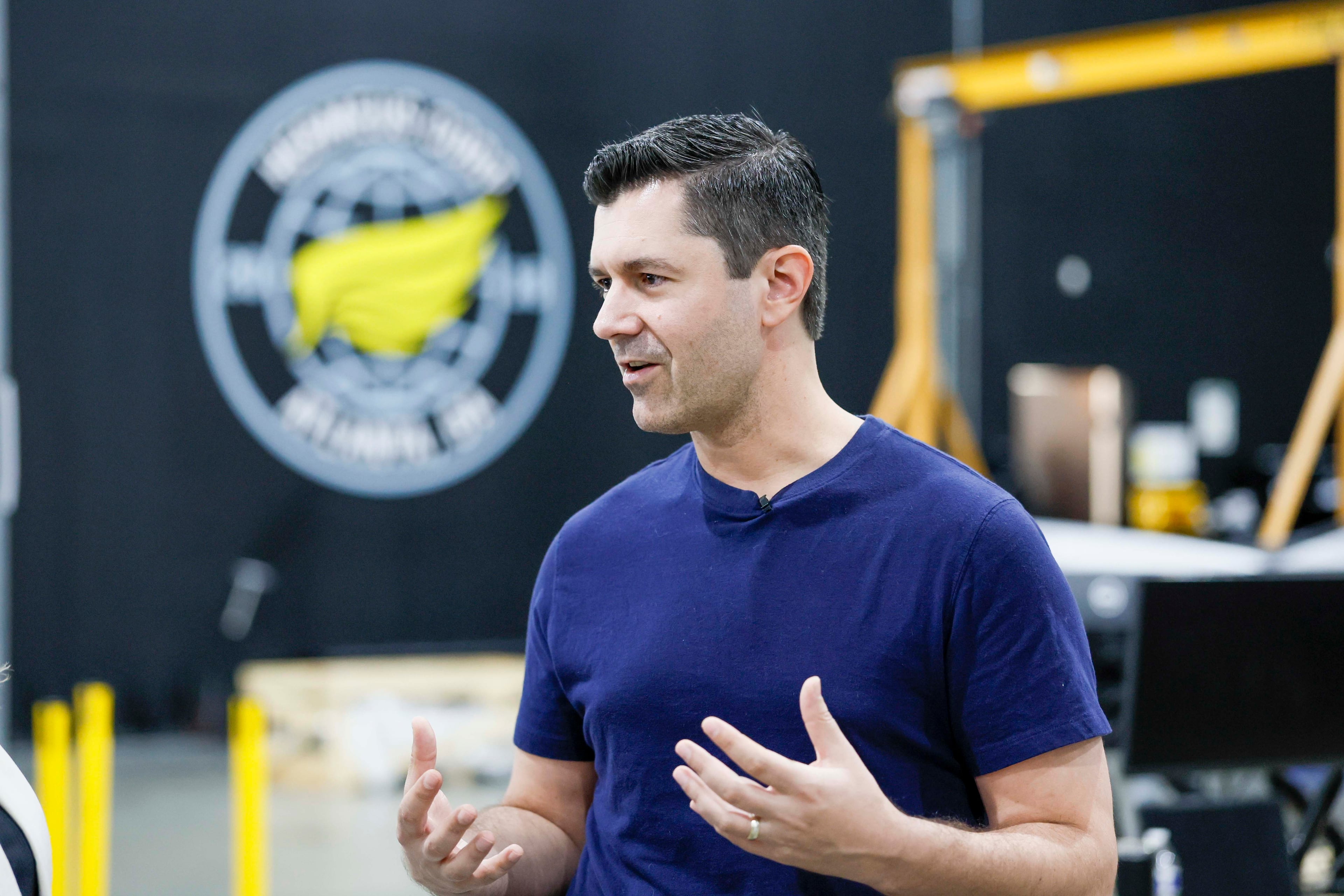 Hermeus co-founder and chairman AJ Piplica speaks during an interview at Hermeus’ Doraville facility on Tuesday, May 12, 2026. (Miguel Martinez/AJC)