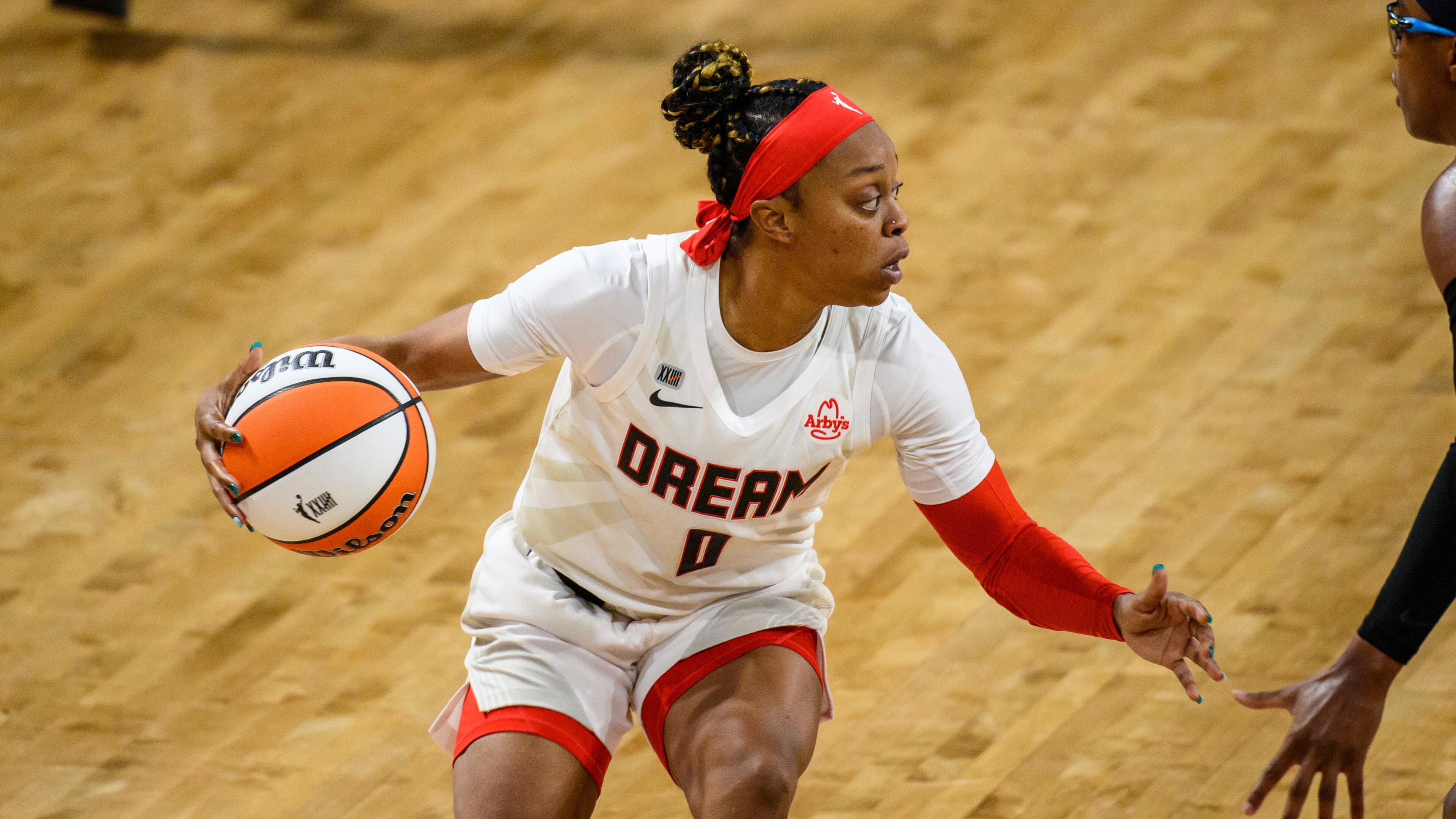 Atlanta Dream guard Odyssey Sims passed 800 assists for her career. AP file photo
