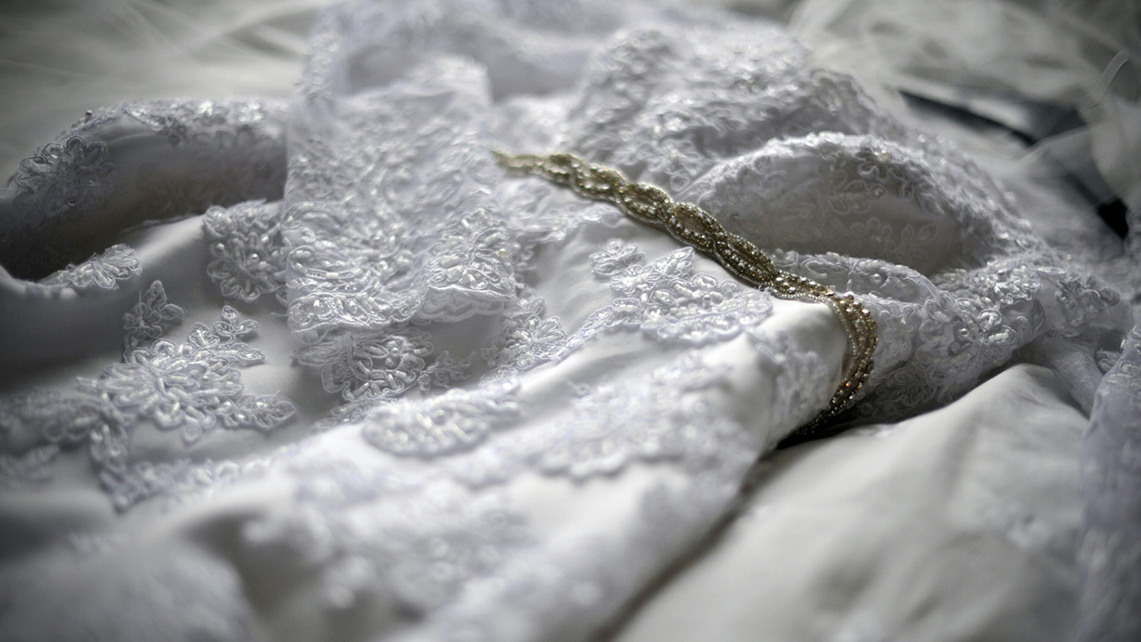 File photo of a wedding dress