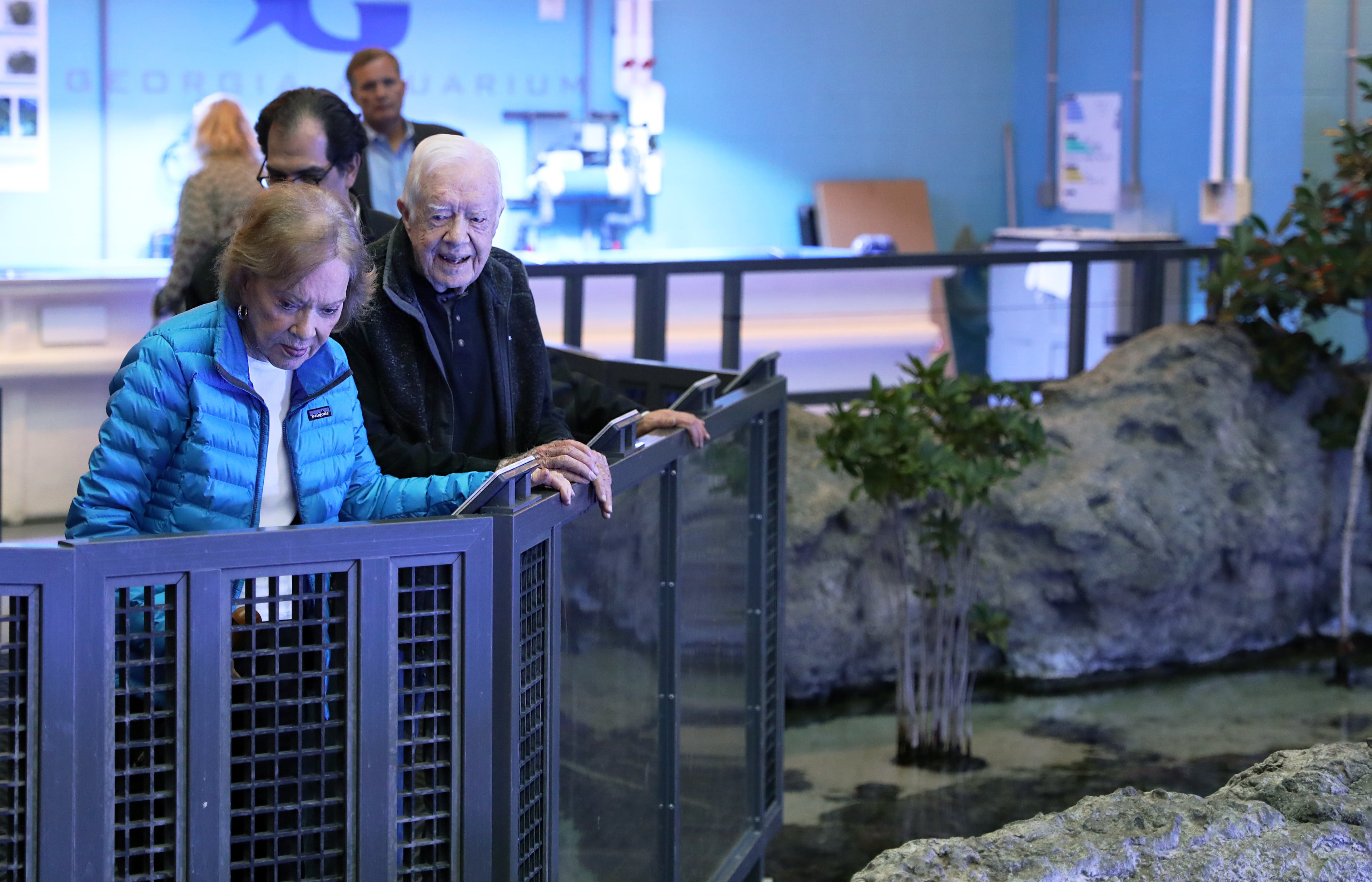 President and Mrs. Carter and a group of family and friends visited the Georgia Aquarium in 2019. (Courtesy of Jessica Fontana)