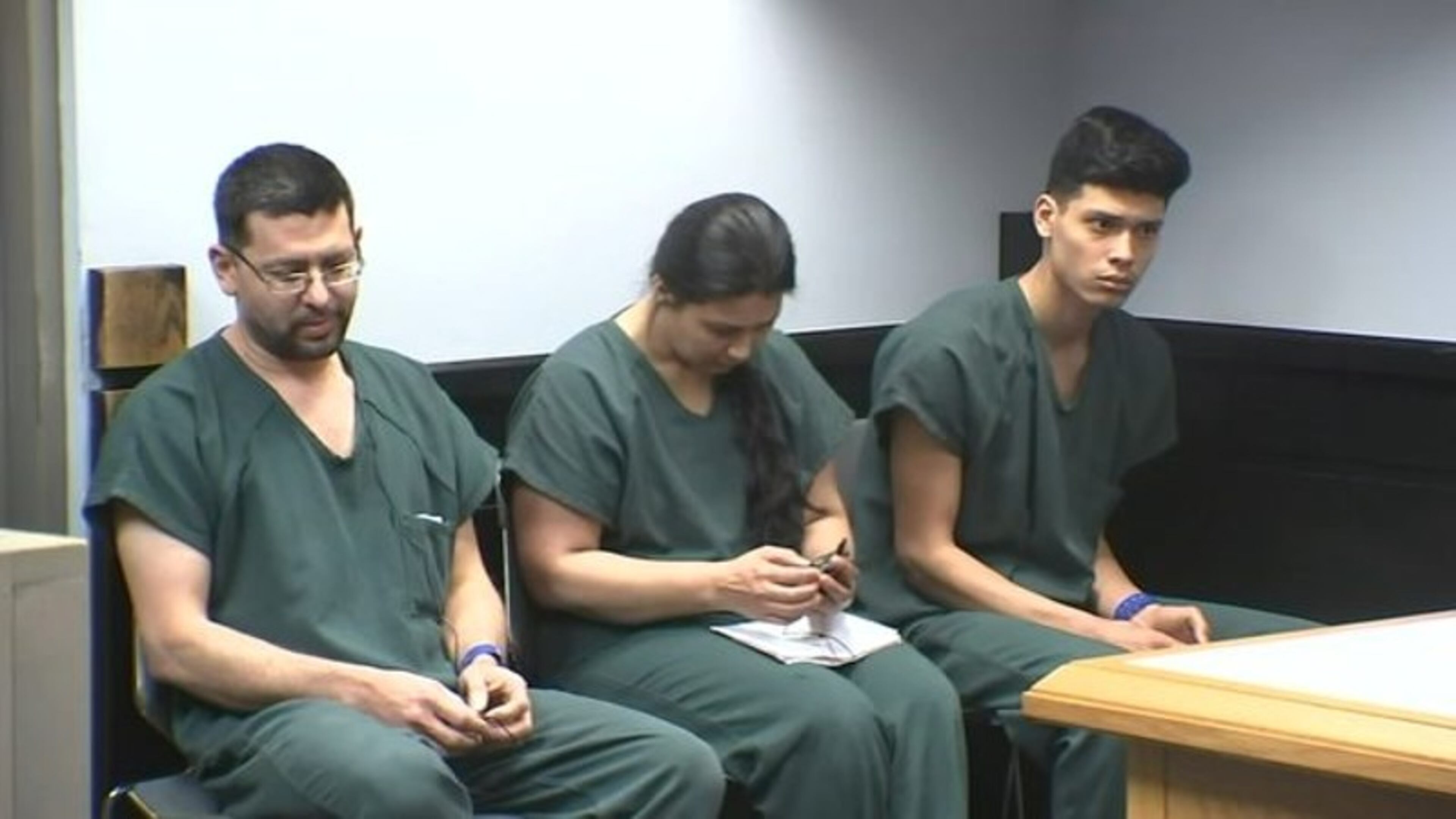 Wilmer Cruz (from left), his wife Cristina and their son Wilmer Cruz Jr.