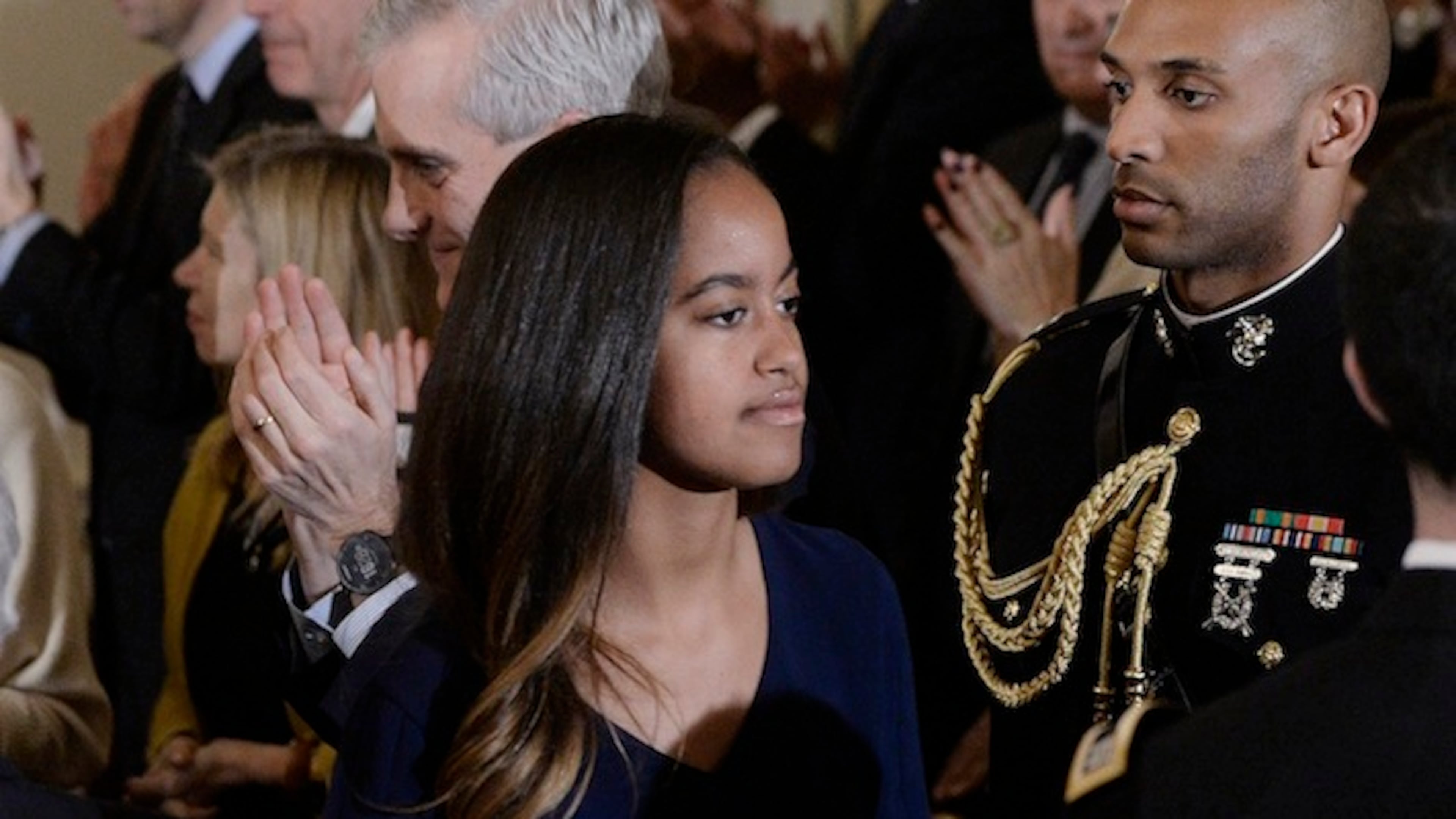Malia Obama leaves the State Dining room of the White House Jan. 12, 2017 in Washington, D.C. (Olivier Douliery/Abaca Press/TNS)