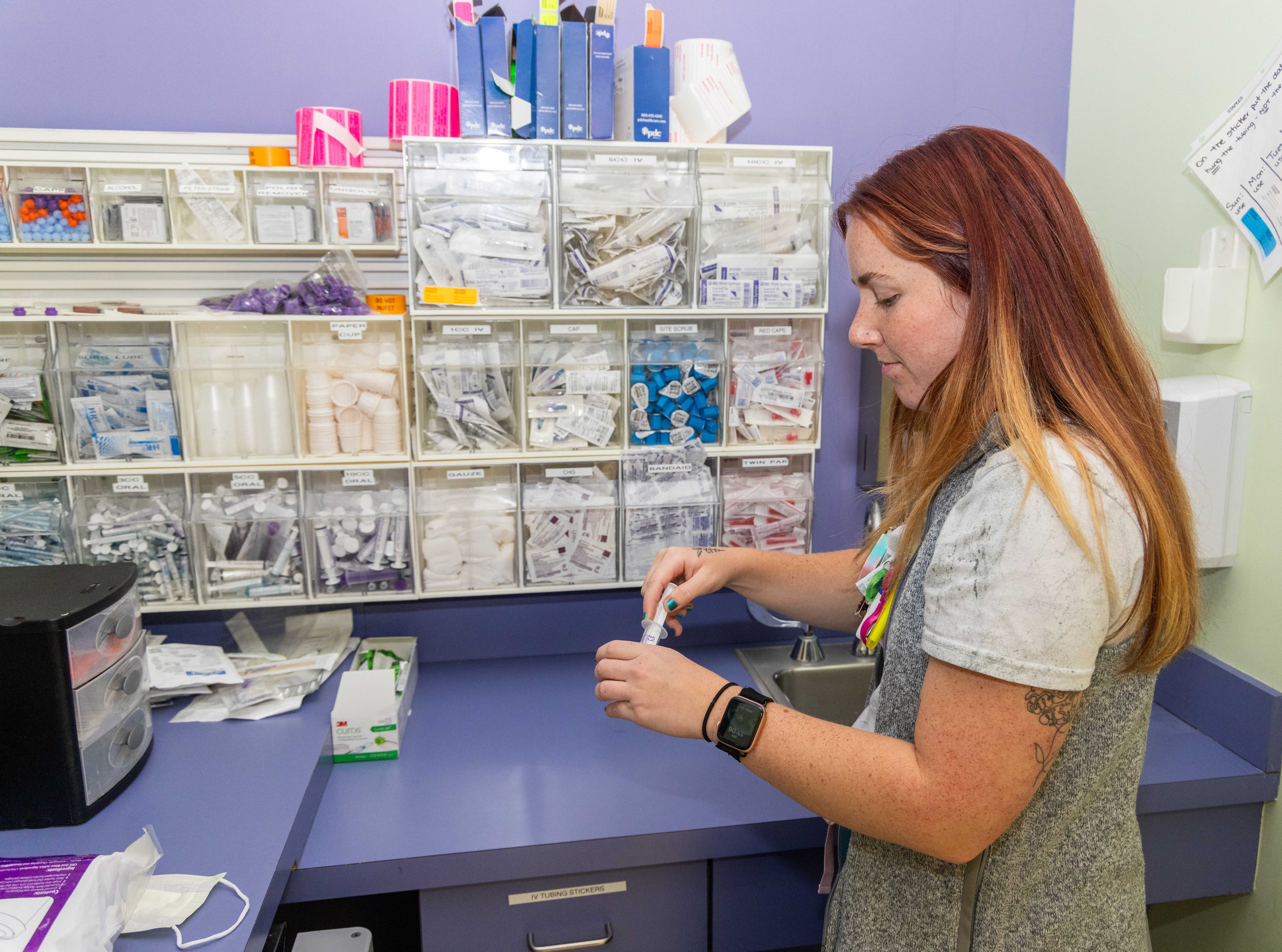 Averie Olson works at Children's Healthcare of Atlanta Scottish Rite as a RN. She suffers from Moyamoya, a rare disease that can bring on strokes. She was treated at Scottish Rite & now works as a nurse in the neurology unit with a doctor she believes saved her life. PHIL SKINNER FOR THE ATLANTA JOURNAL-CONSTITUTION