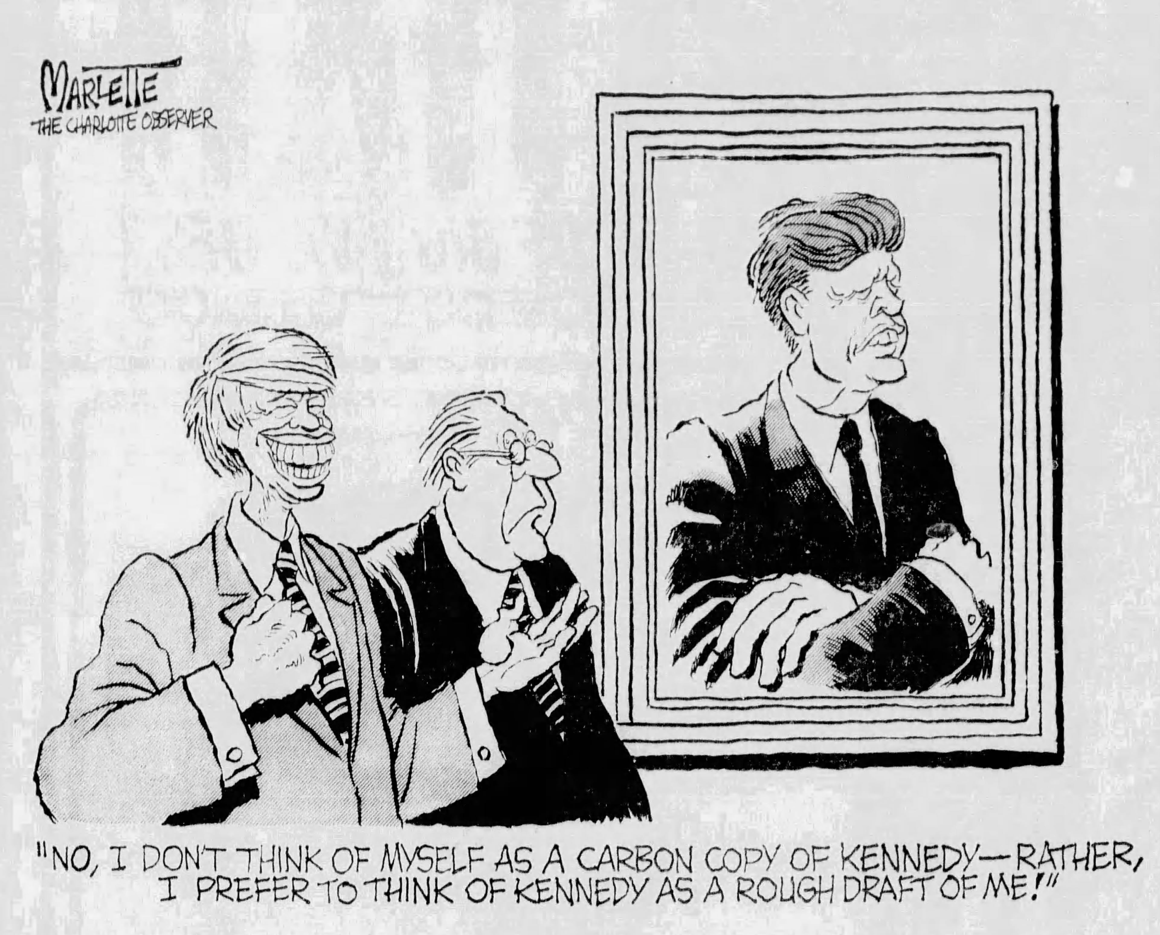Jimmy Carter cartoons by Doug Marlette, The Charlotte Observer, March 17, 1977. Reprinted with permission.