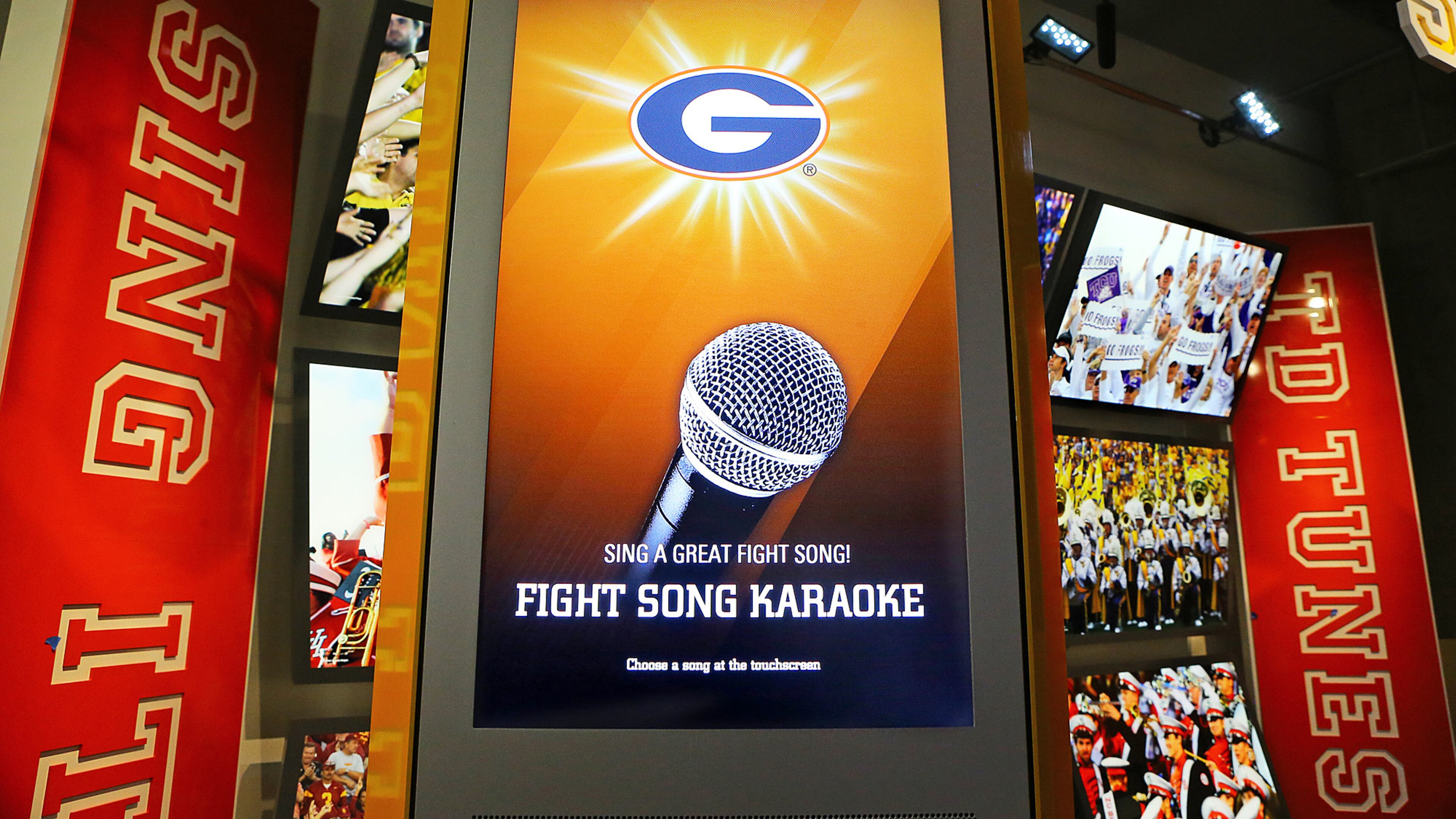 Fans can offer their best renditions of their favorite team’s fight song in a karaoke challenge. CURTIS COMPTON / CCOMPTON@AJC.COM