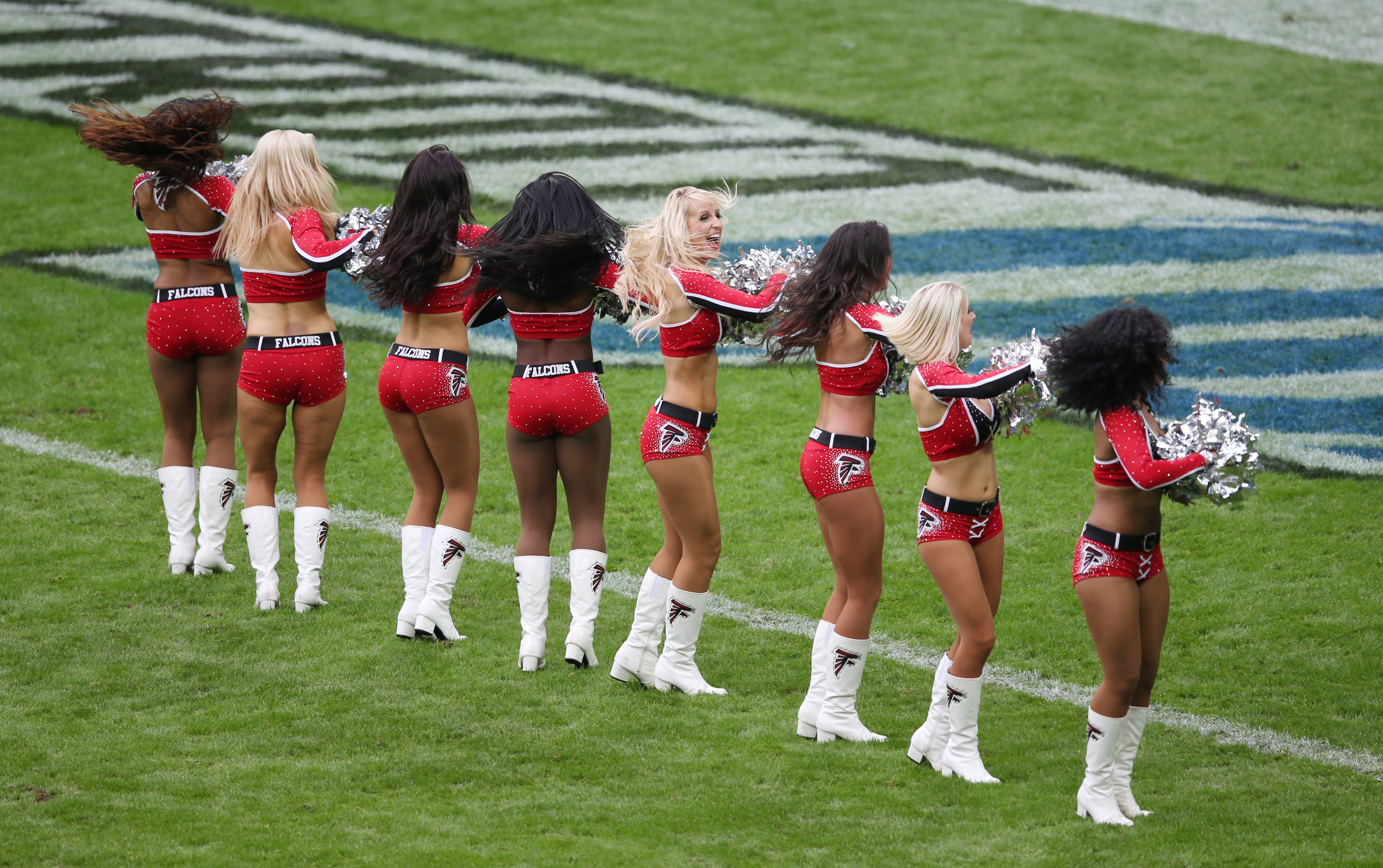 Detroit Lions v Atlanta Falcons, NFL International Series at Wembley Stadium in London. 26/10/14, photo: DAVE SHOPLAND /NFL Atlanta Falcon's Cheerleaders