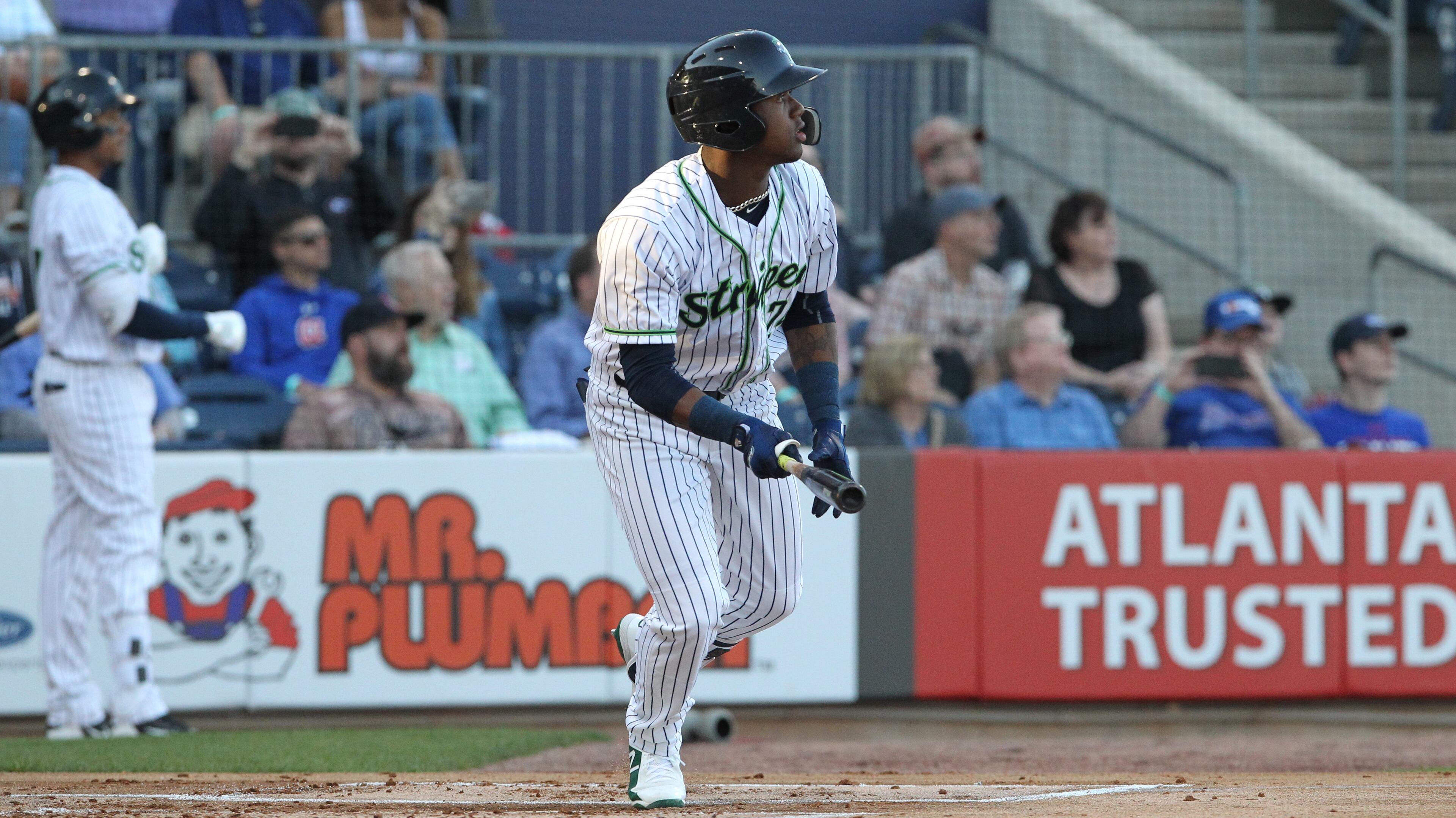 Ronald Acuna Jr., the Atlanta Braves' top prospect entering the 2018 season, began the year with the Gwinnett Stripers. (Karl Moore / Gwinnett Stripers)
