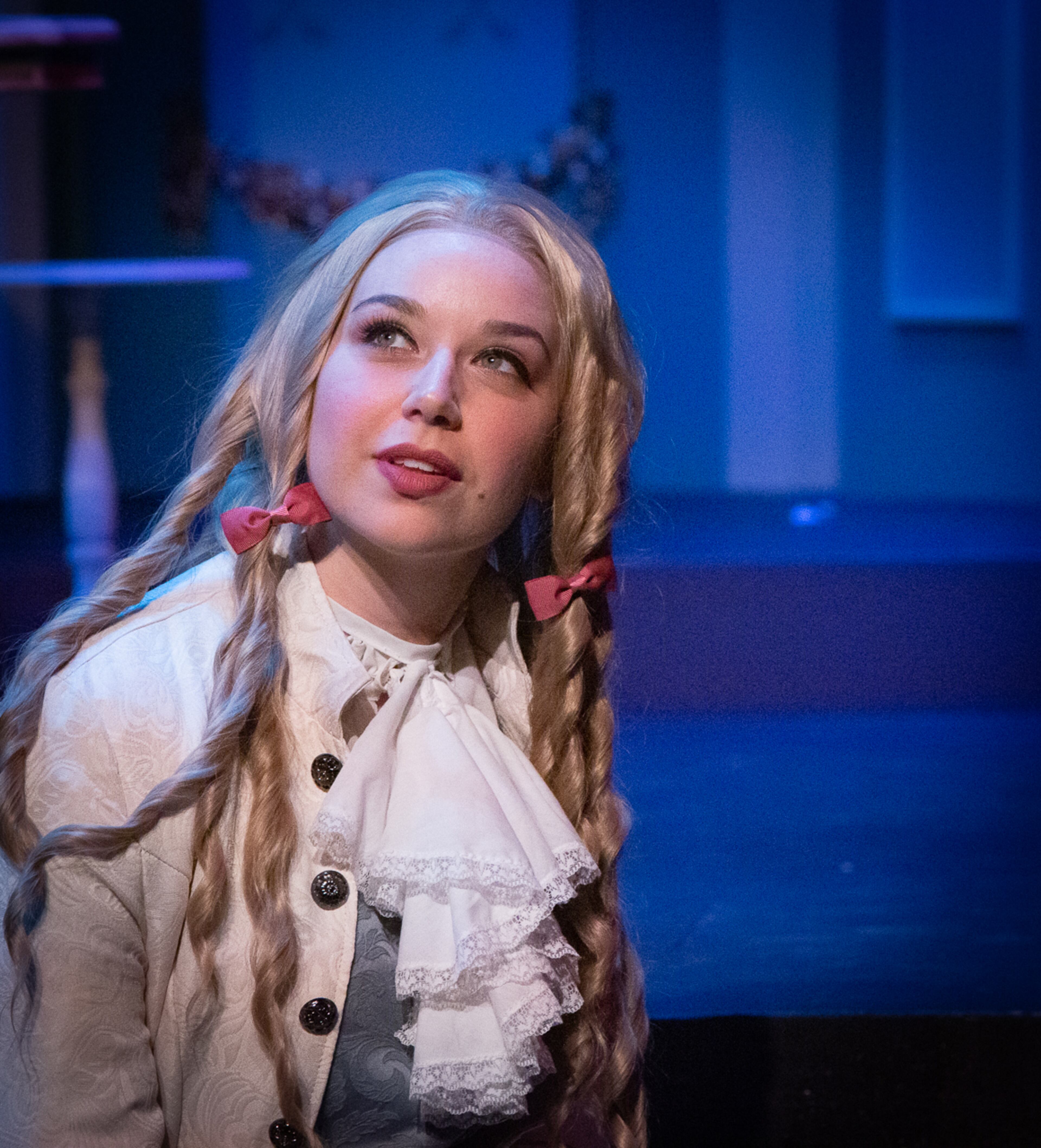 Margery (Kaley Pharr) dresses as a man to venture out in secret.