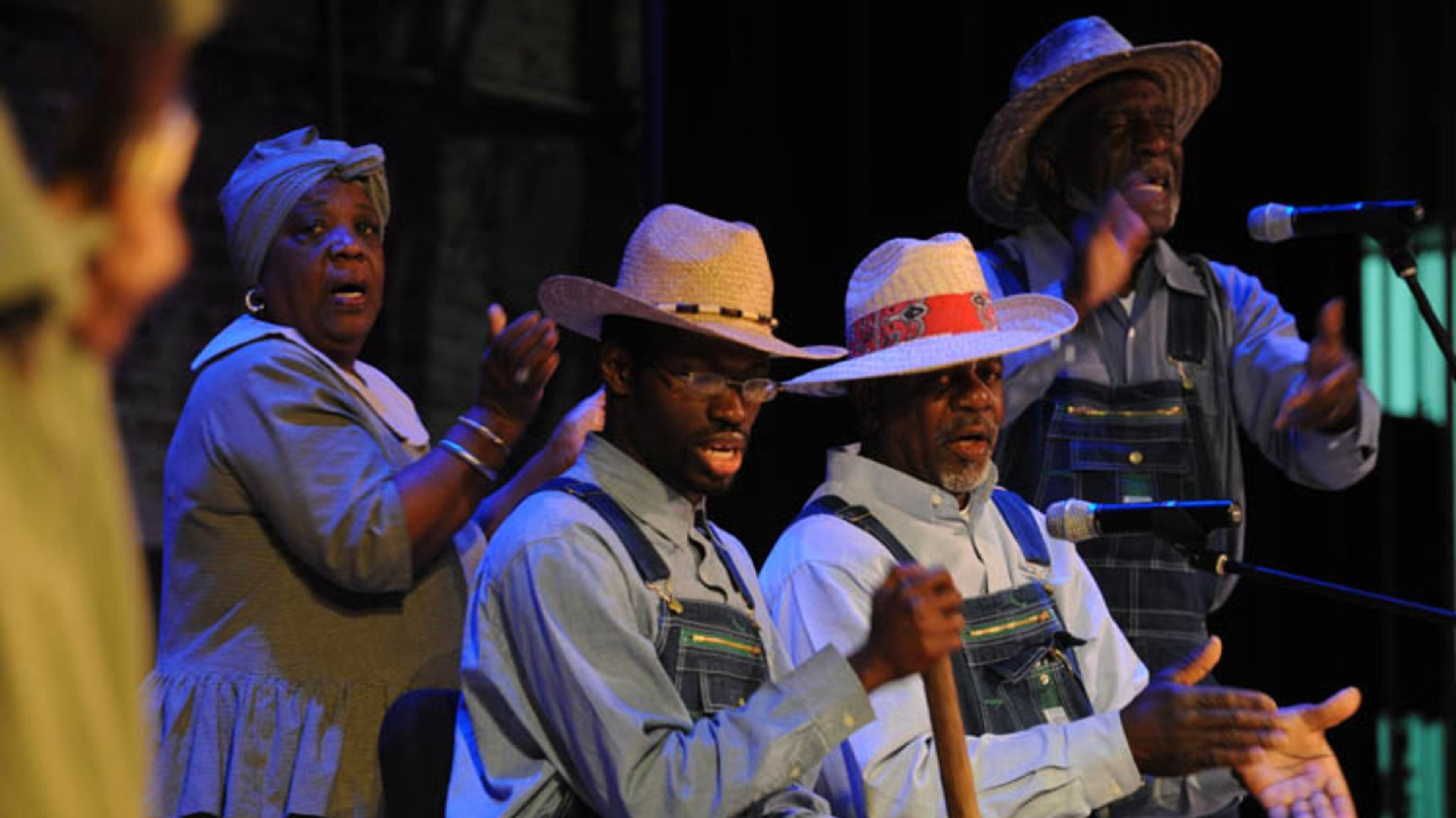 The McIntosh County Shouters from the Bolden community in coastal Georgia perform a “ring shout,” a tradition dating back to the 19th century with roots in African cultures. Credit: Frank Stewart /Savannah Music Festival.
