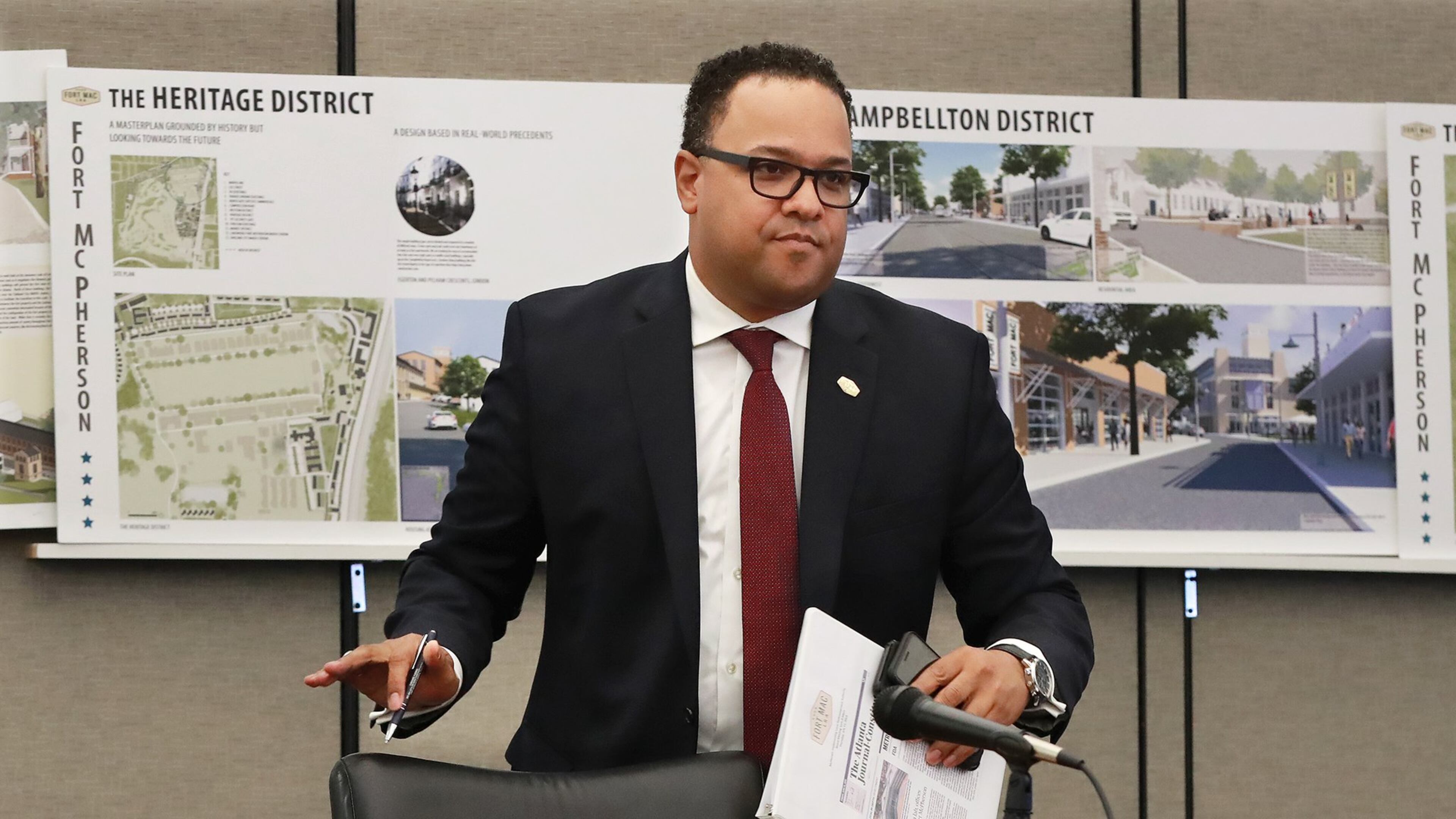 Fort Mac LRA Chairman Cassius Butts at a board meeting Thursday, July 11, 2019, in Atlanta. Curtis Compton/ccompton@ajc.com