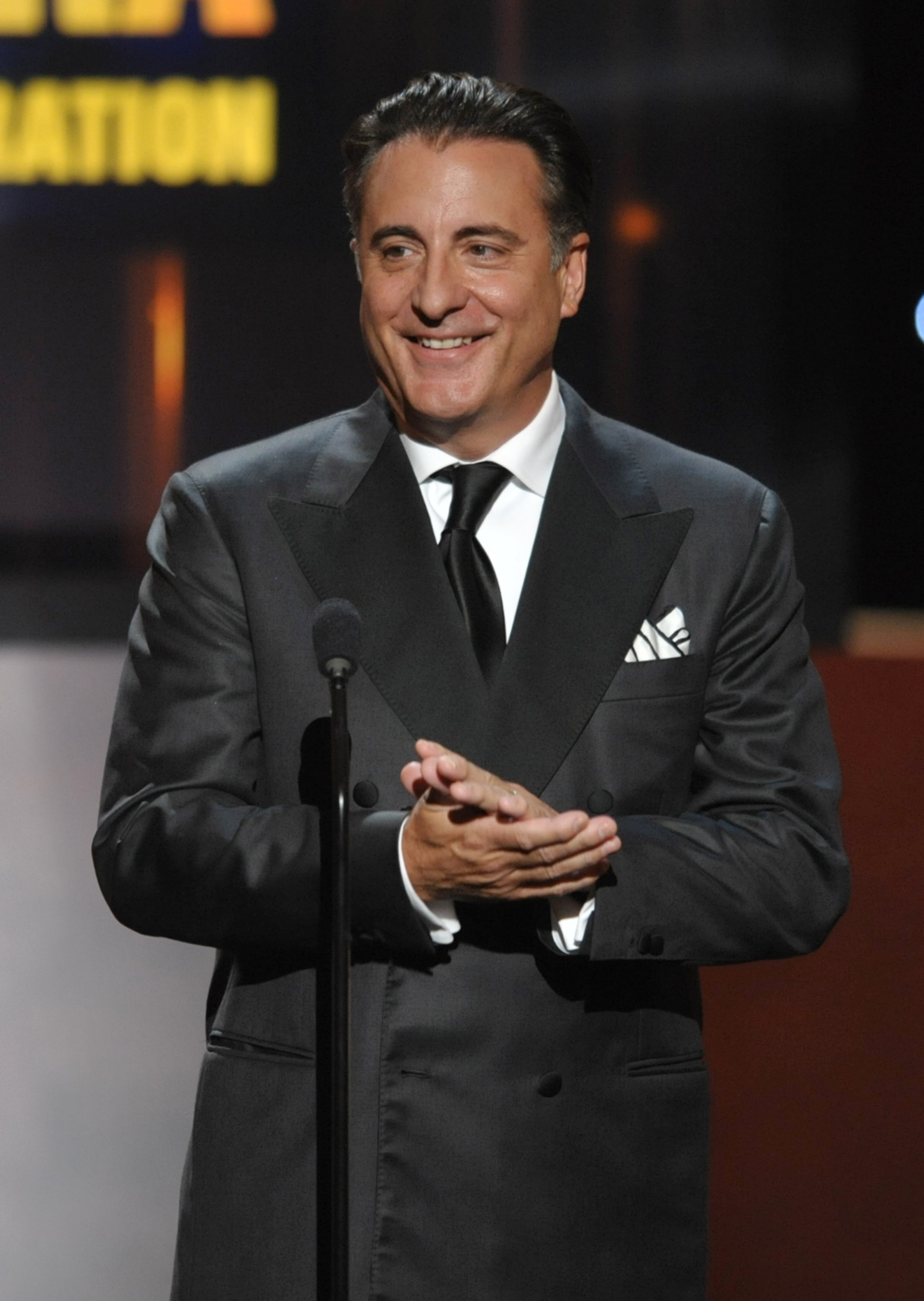 Actor Andy Garcia presents the voice of a generation award and tribute to Christina Aguilera.