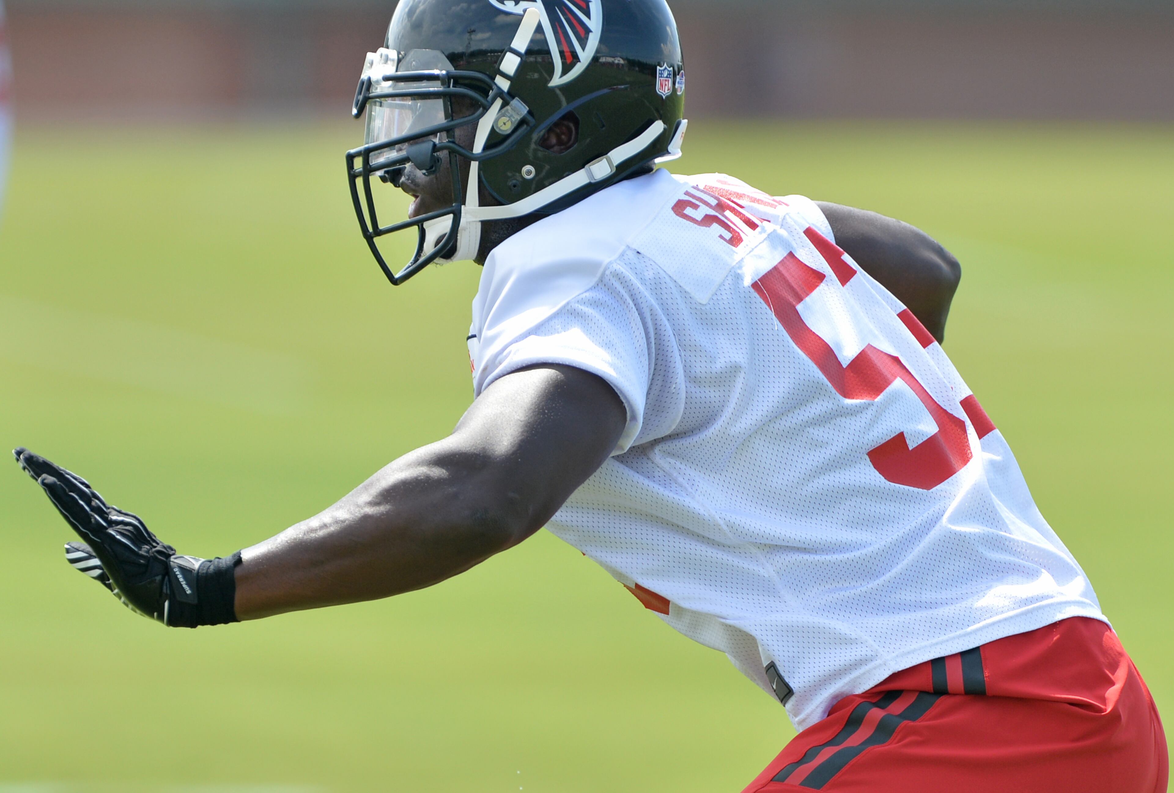 Atlanta Falcons linebacker Prince Shembo was drafted in the fourth round by the Falcons.