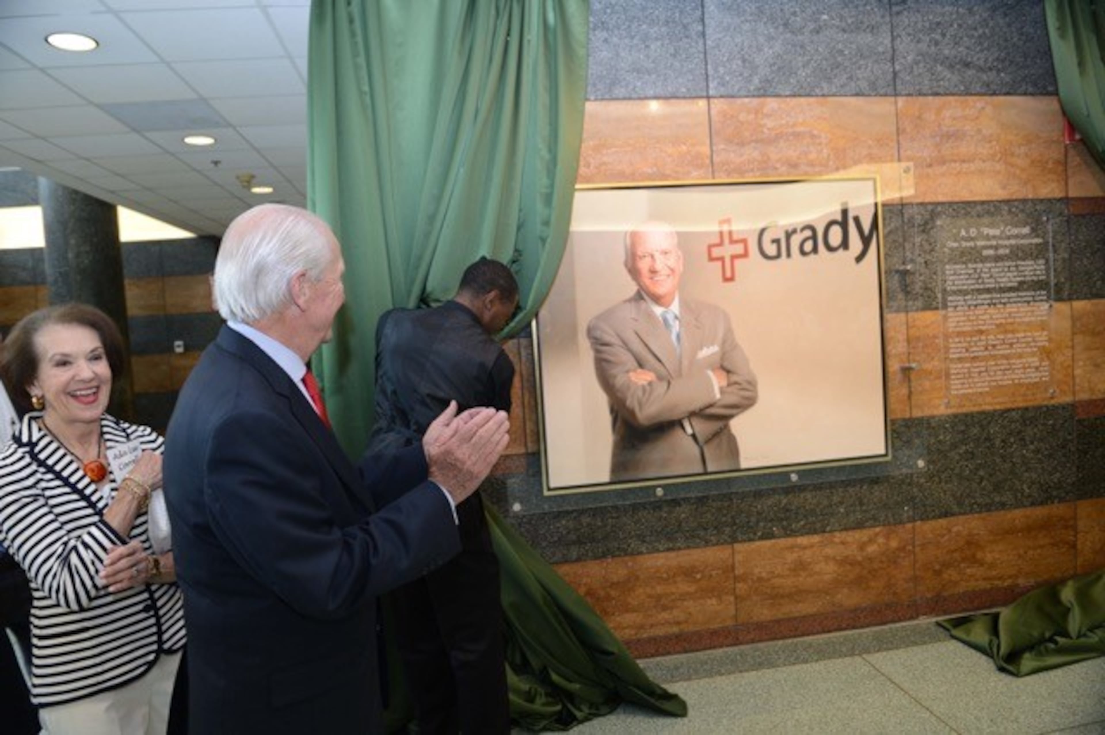 Pete Correll and his wife, Ada Lee attended the dedication on May 8, 2017 of the Correll Atrium at Grady Hospital. A portrait of Correll will be on permanent display at the hospital. CONTRIBUTED