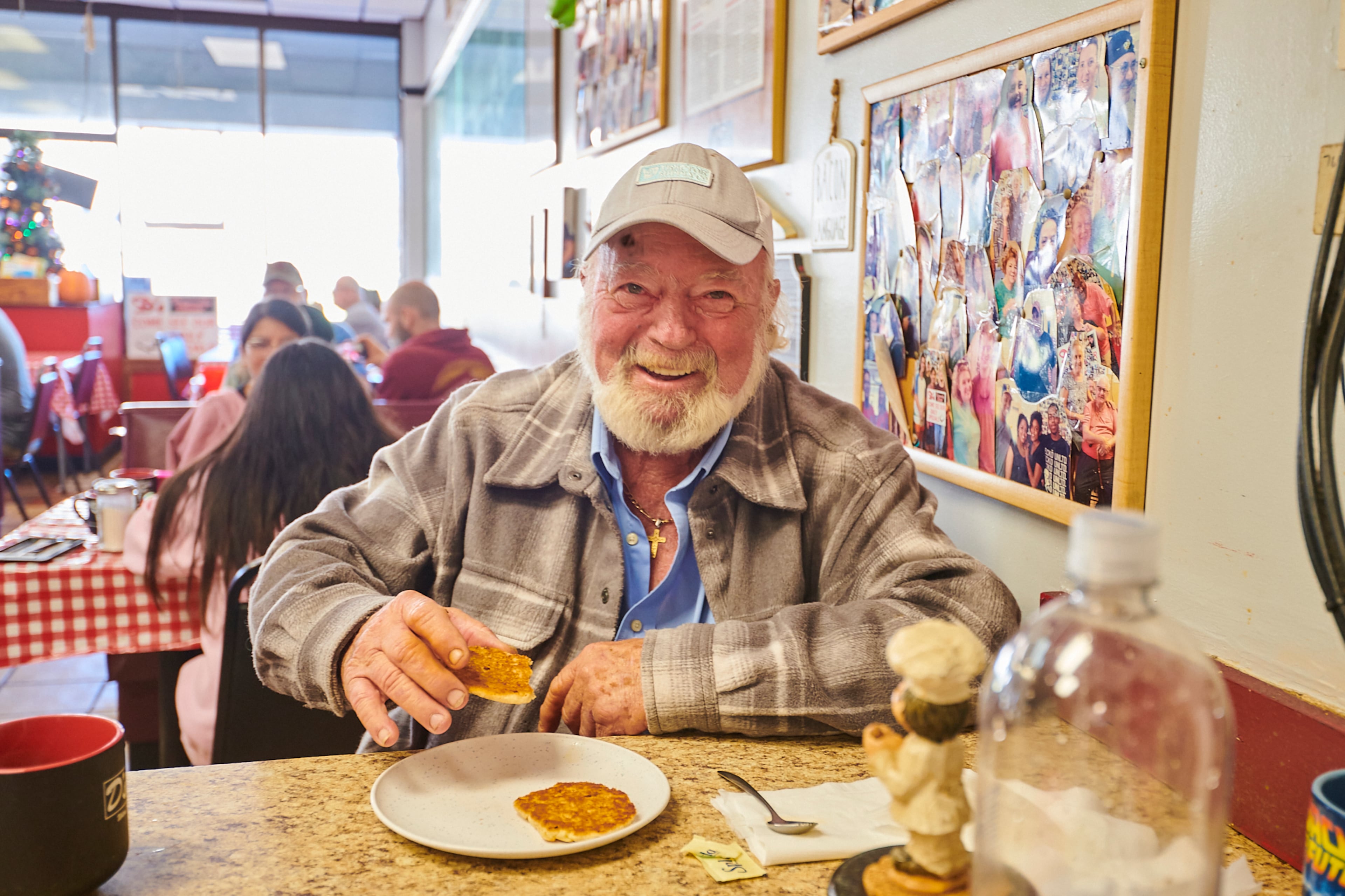 Griddle-pressed bisquits are a menu favorite at D's Friendly Diner in Statesboro. (Greg Rannells for The Atlanta Journal-Constitution)