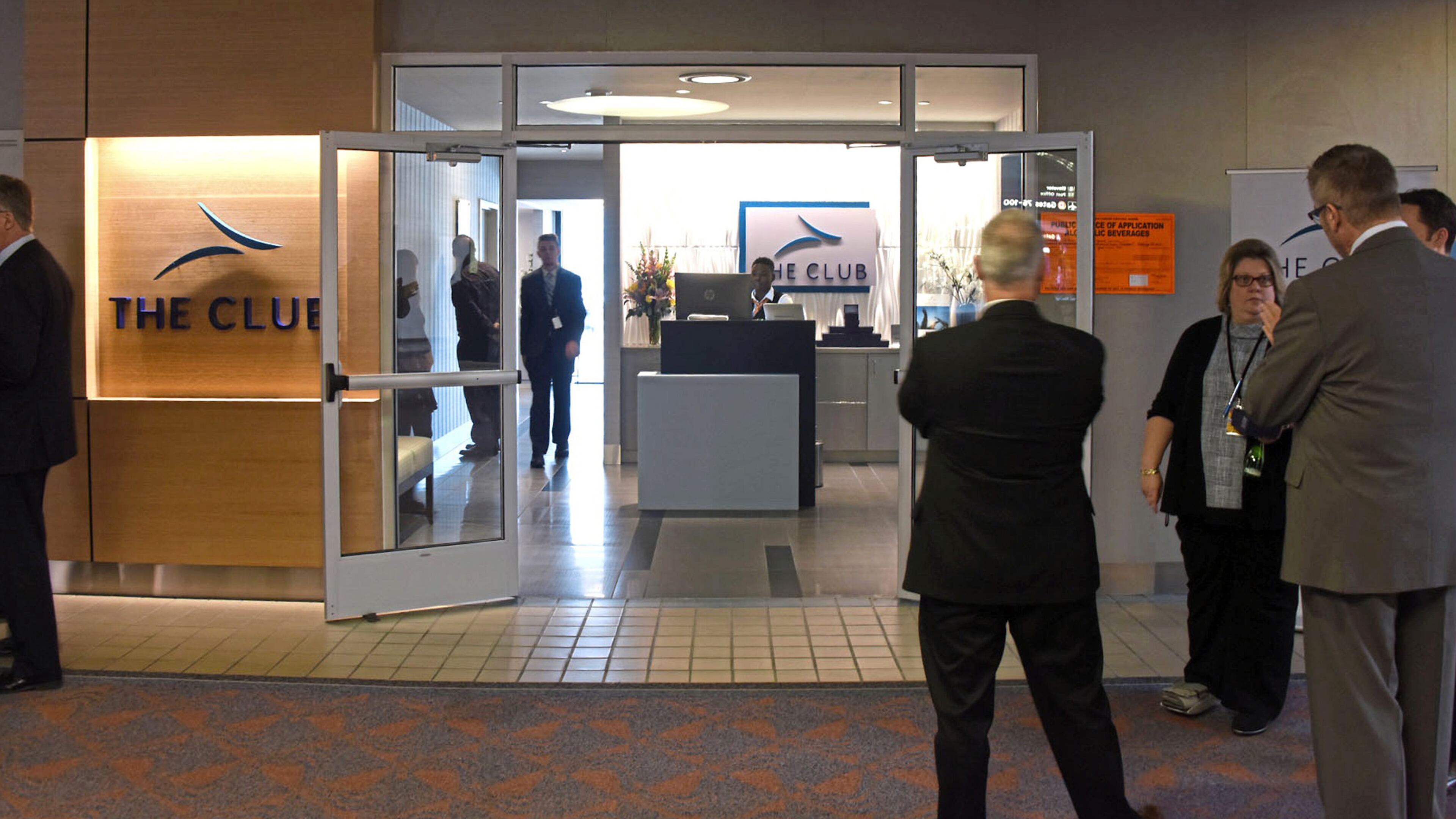 Entrance to "The Club" on the "Airside Terminal" of the Pittsburgh International Airport on Thursday, Oct. 12, 2017. (Darrell Sapp/Pittsburgh Post-Gazette/TNS)