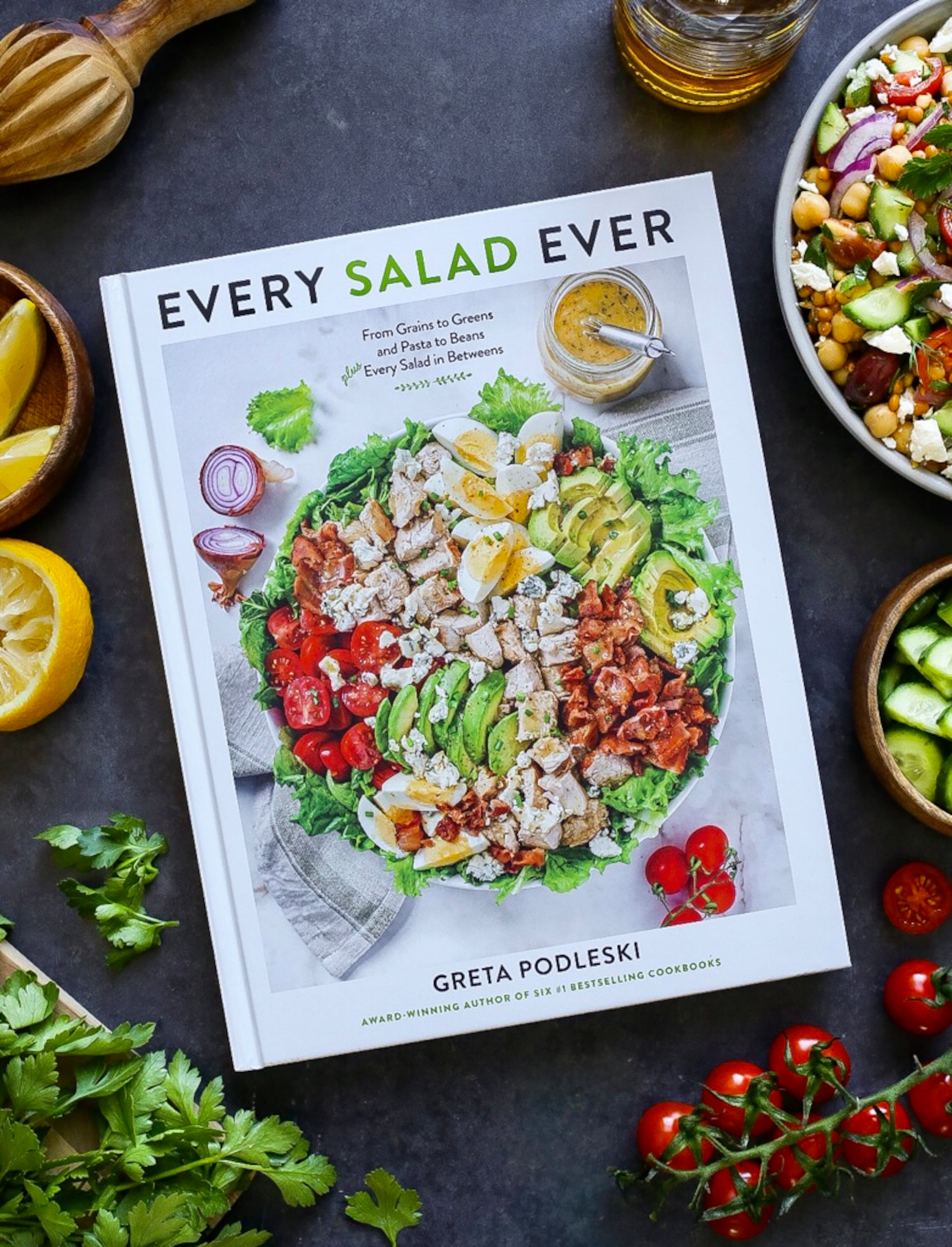 In Greta Podleski’s cookbook “Every Salad Ever,” her shaved Brussels sprouts salad creates a satisfying meal without forcing you to turn on the stove. (Reprinted with permission from “Every Salad Ever” by Greta Podleski, copyright © 2025. Published by Clarkson Potter, a division of Penguin Random House LLC)