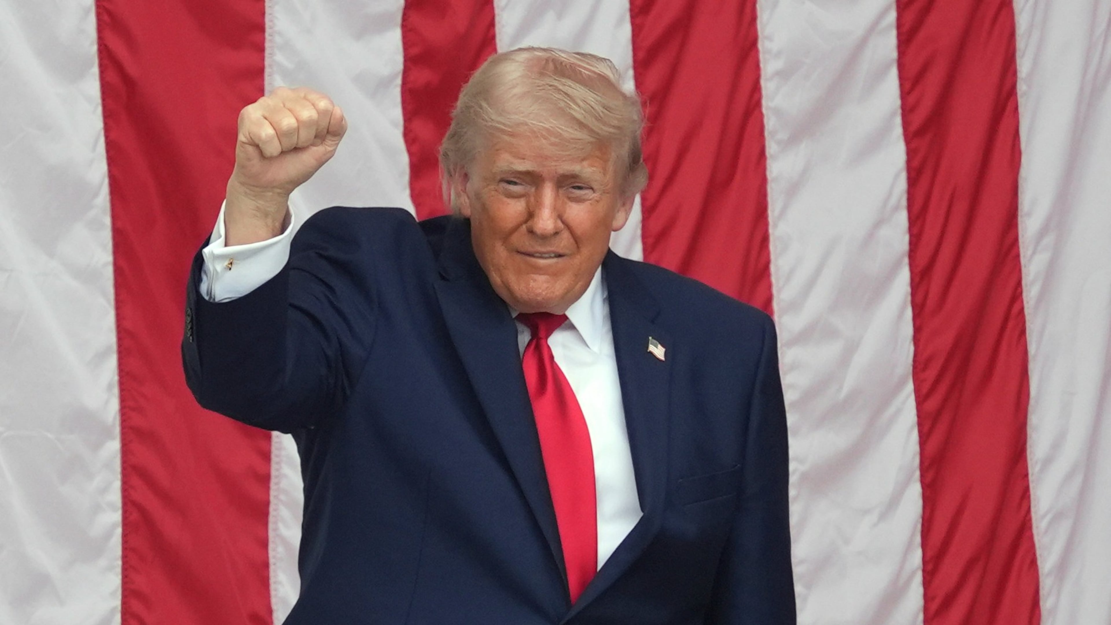 President Donald Trump speaks during the 158th National Memorial Day Observance coinciding with the nation's 250th anniversary, at the Memorial Amphitheater in Arlington National Cemetery, Monday, May 25, 2026, in Arlington, Va. (AP Photo/Alex Brandon)