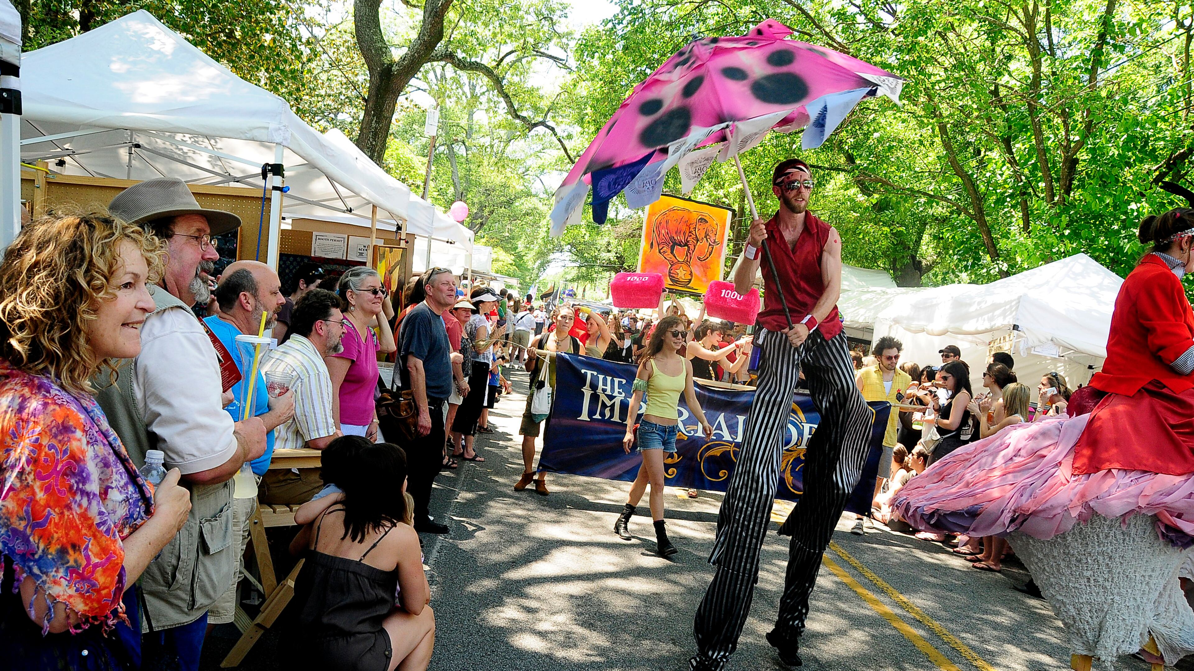 The Imperial OPA Circus took part in the Inman Park festival parade.
