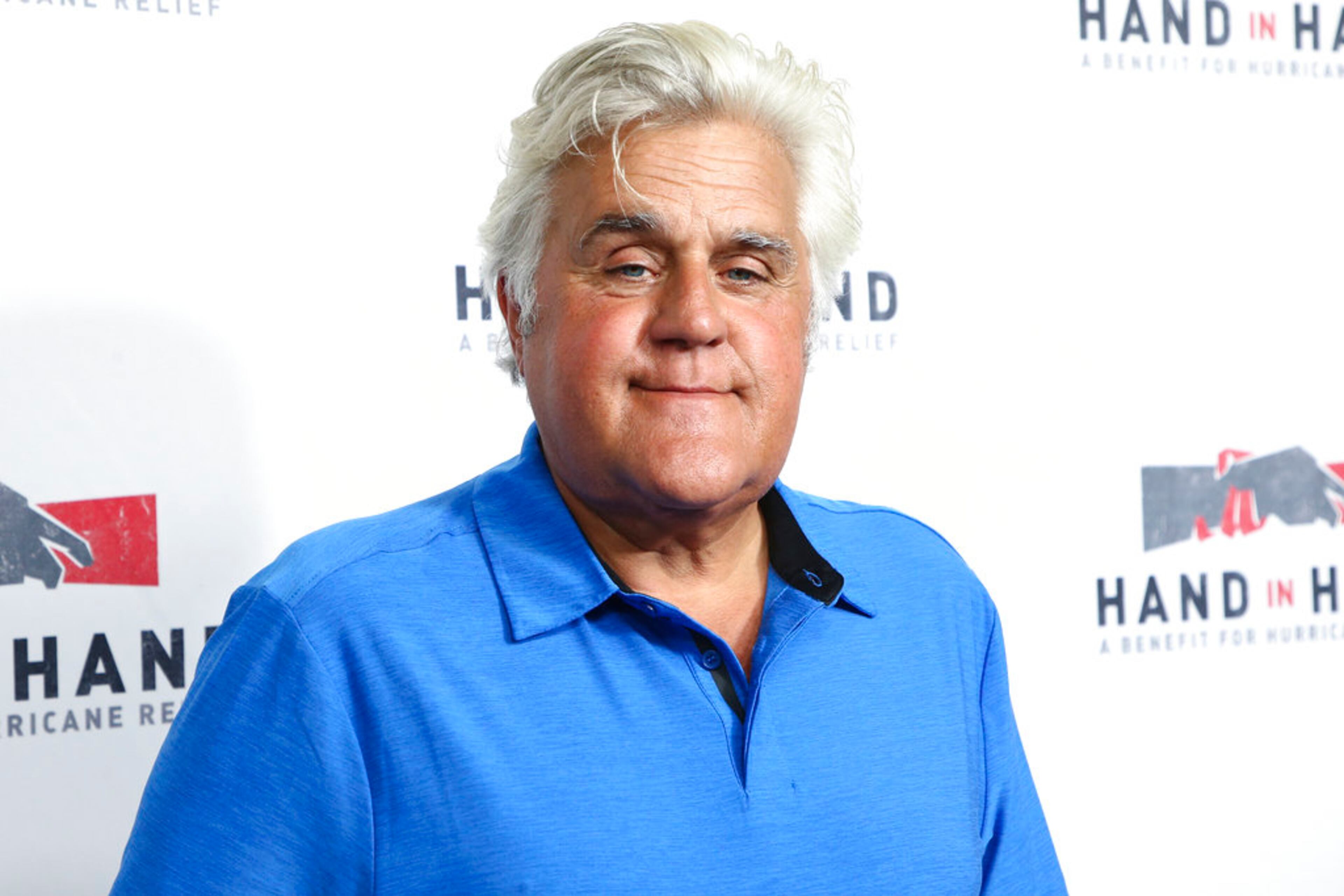 Jay Leno attends the Hand in Hand: A Benefit for Hurricane Harvey Relief held at Universal Studios Back Lot on Tuesday, Sept. 12, 2017 in Los Angeles. (Photo by John Salangsang/Invision/AP)