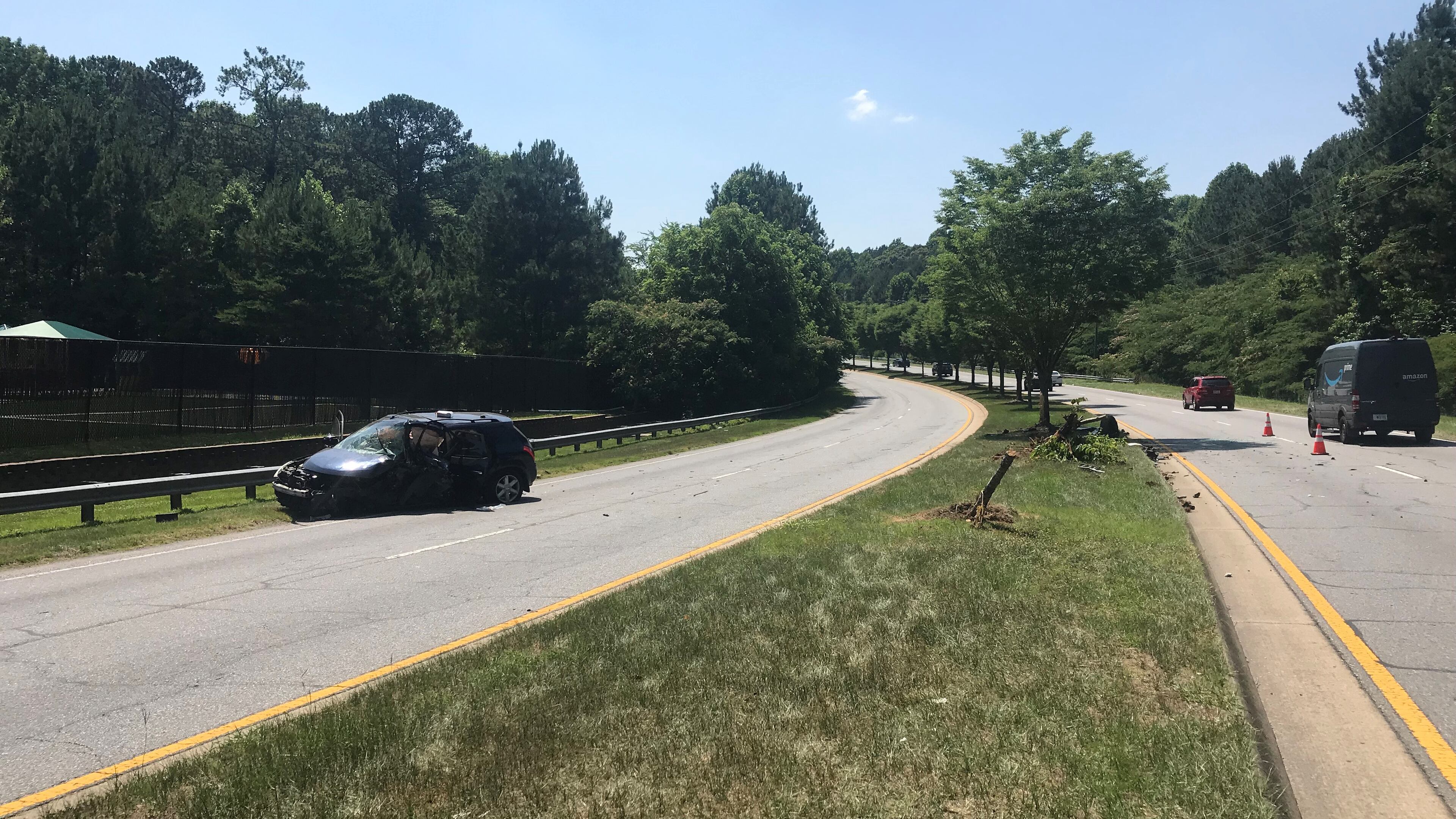 A driver is dead after a single-vehicle accident in Cobb County on Wednesday afternoon, police said.