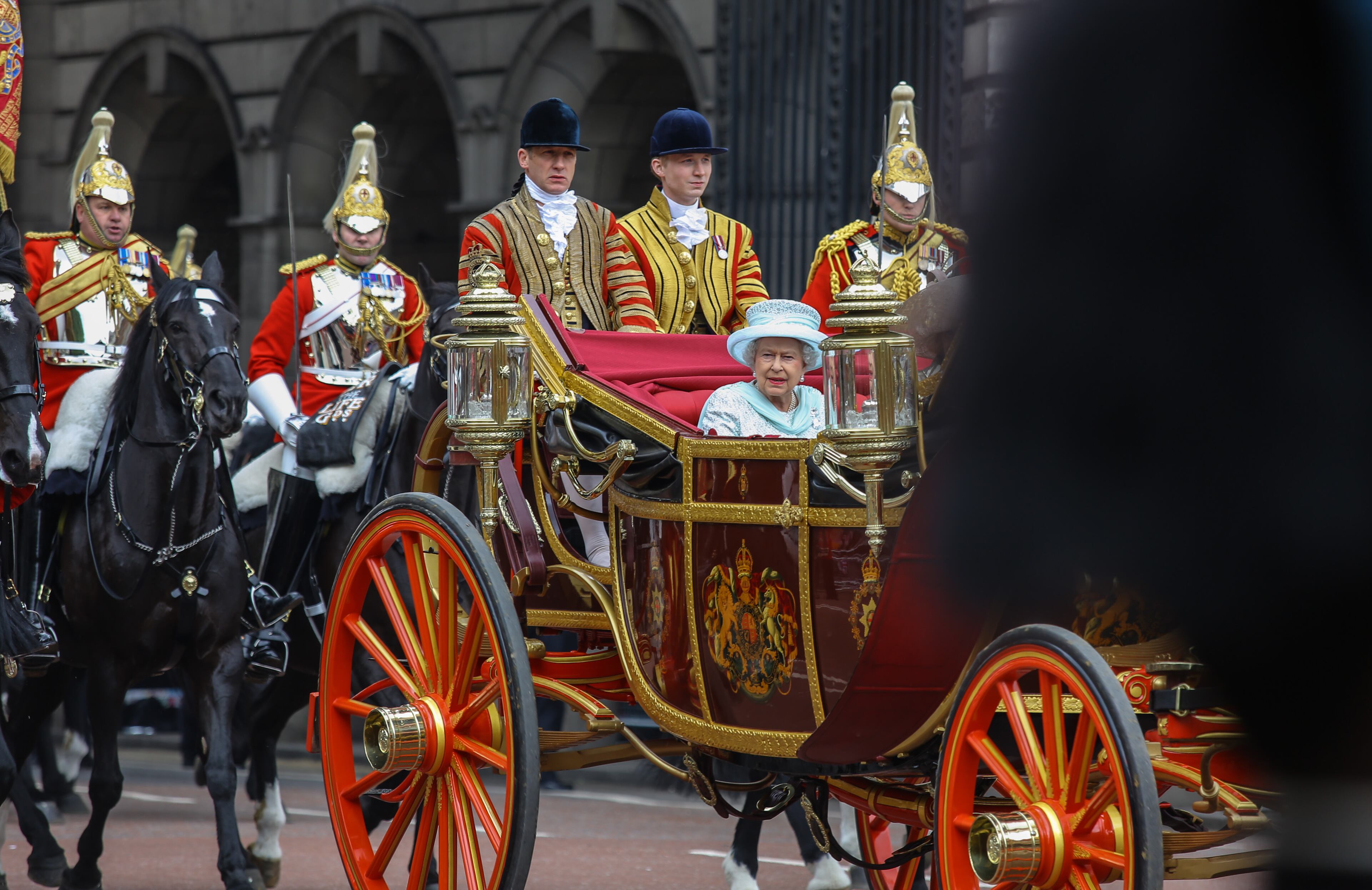 Queen Elizabeth II is seen in her carriage as she enters the Mall during the Diamond Jubilee celebrations on June 5, 2012 in London, England. Britain's Queen Elizabeth celebrates her 90th birthday on Thursday, April 21, 2016. (Photo by John Cantlie - WPA Pool /Getty Images)