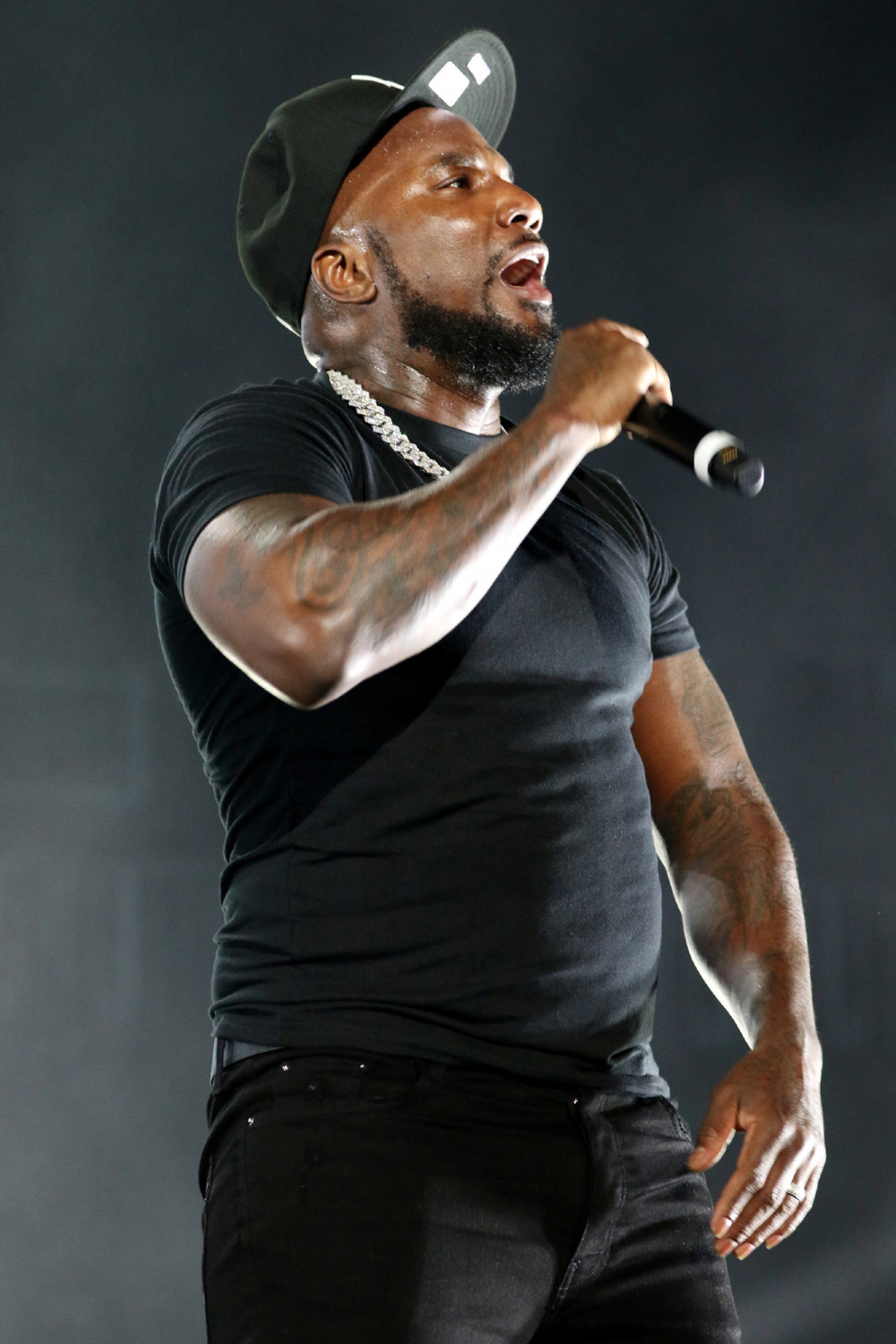 The Legendz of the Streetz Tour rocked sold-out State Farm Arena in Atlanta on Friday, April 1, 2022. The show featured hip-hop stars Jeezy (above), Rick Ross, T.I., Trina, DJ Drama, Dav3D and D'Myke. (Photo: Robb Cohen for The Atlanta Journal-Constitution)