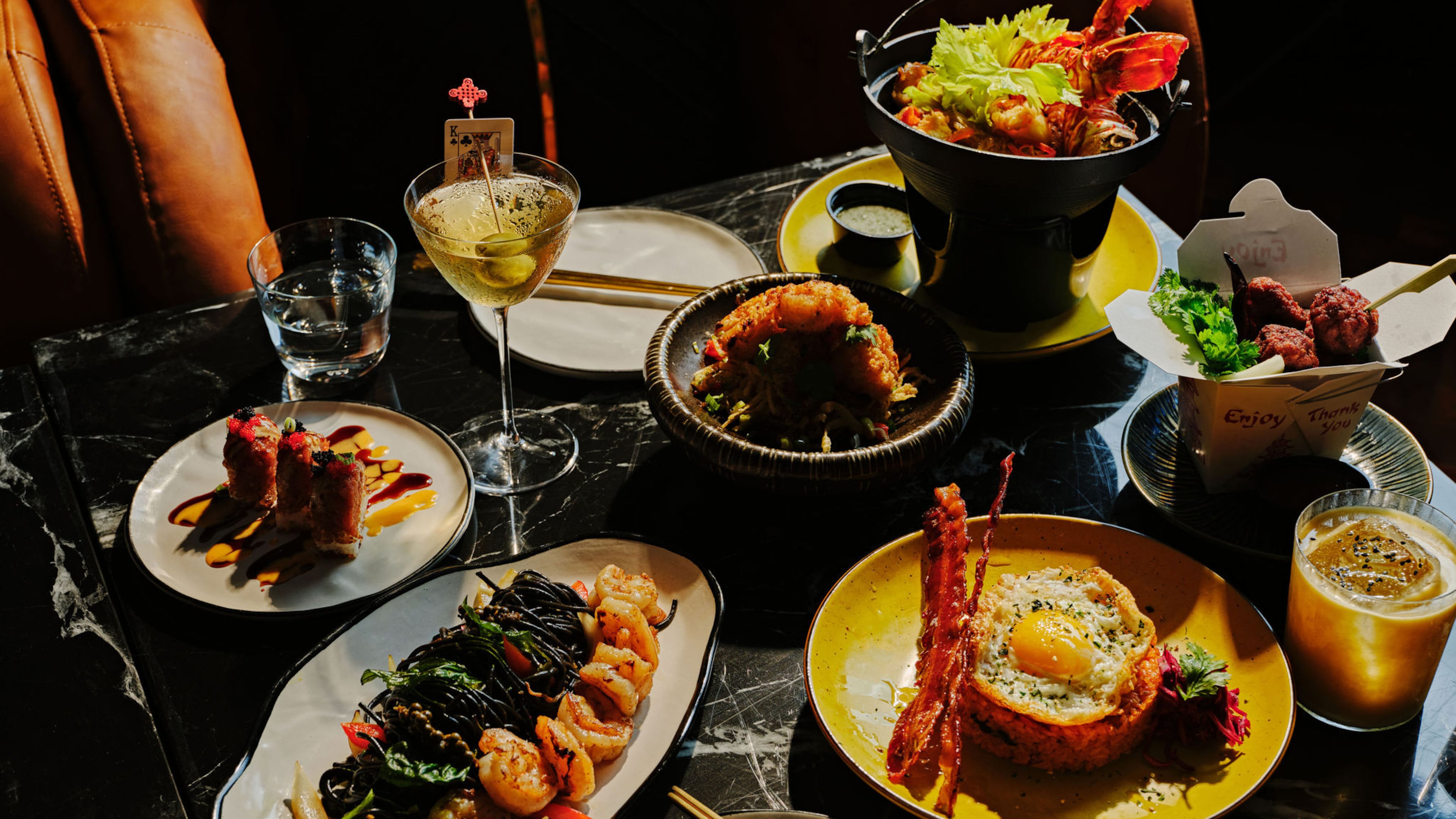 Here's a selection of the dishes and drinks on offer at Blackjack Bar Tapas in Midtown. (Courtesy of Andrew Thomas Lee/Blackjack Bar Tapas)