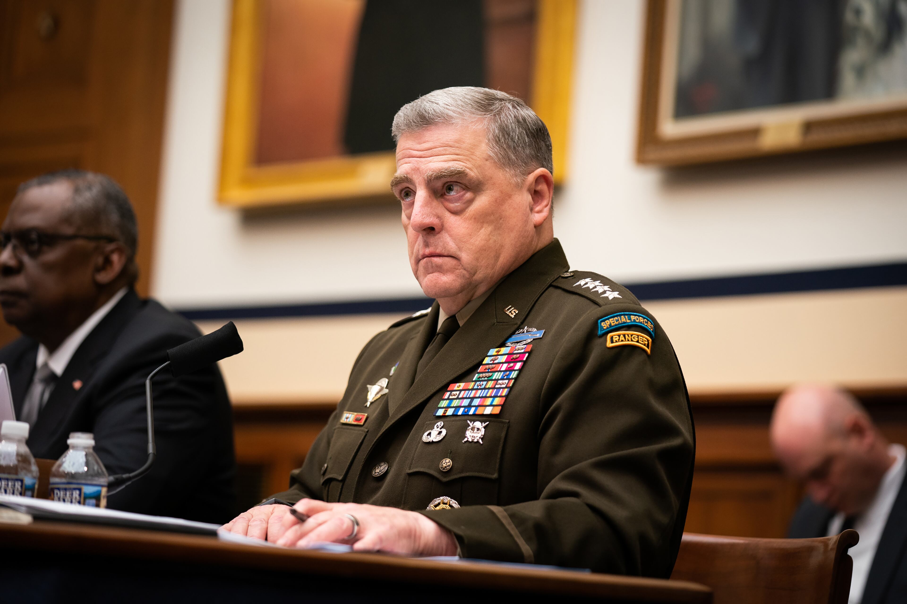 Gen. Mark Milley has been at the center of a firestorm amid reports he made two calls to Gen. Li Zuocheng of the People’s Liberation Army to assure him that the United States was not going to suddenly go to war with or attack China. (Sarahbeth Maney/The New York Times)