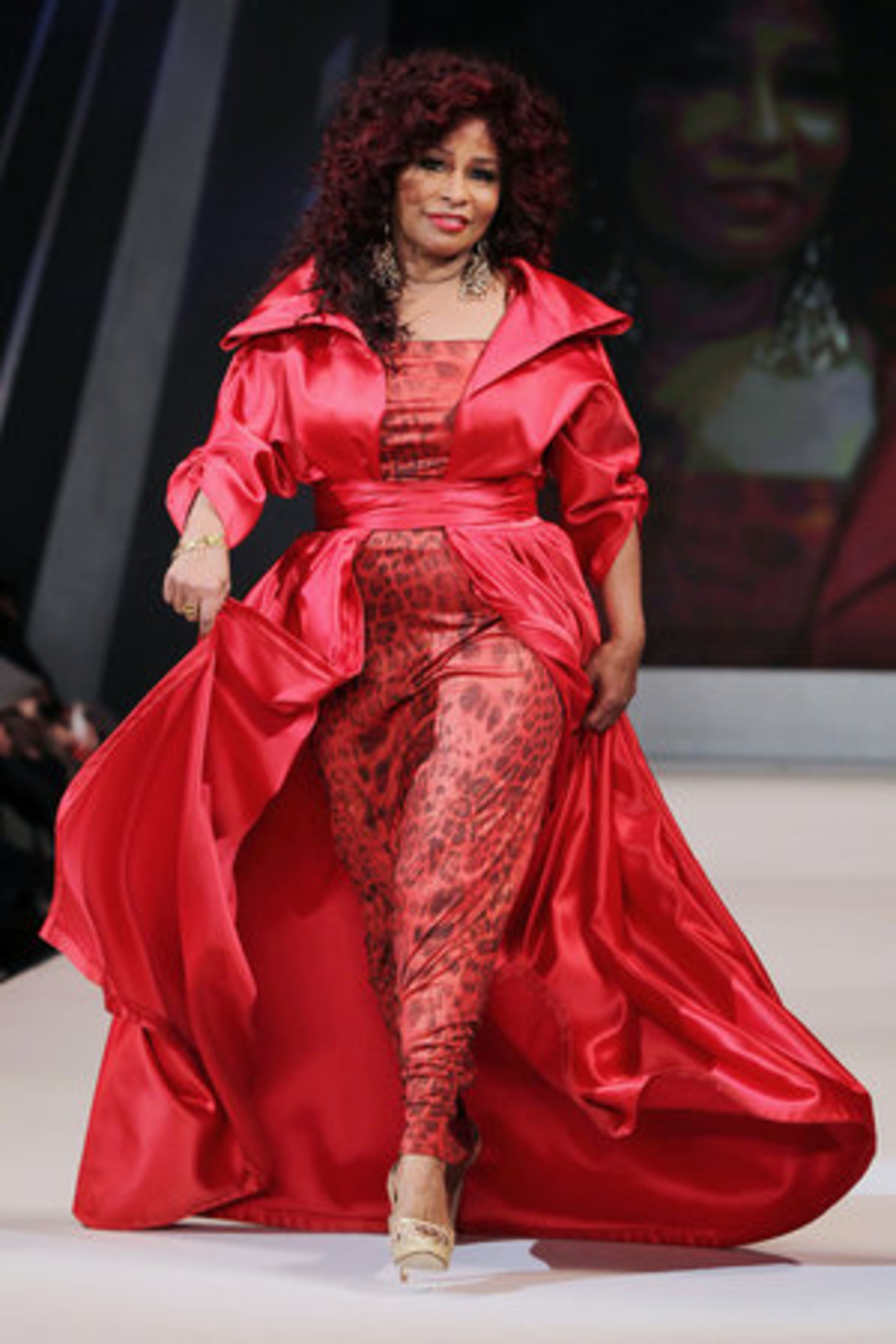 Music legend Chaka Khan models Chris March.