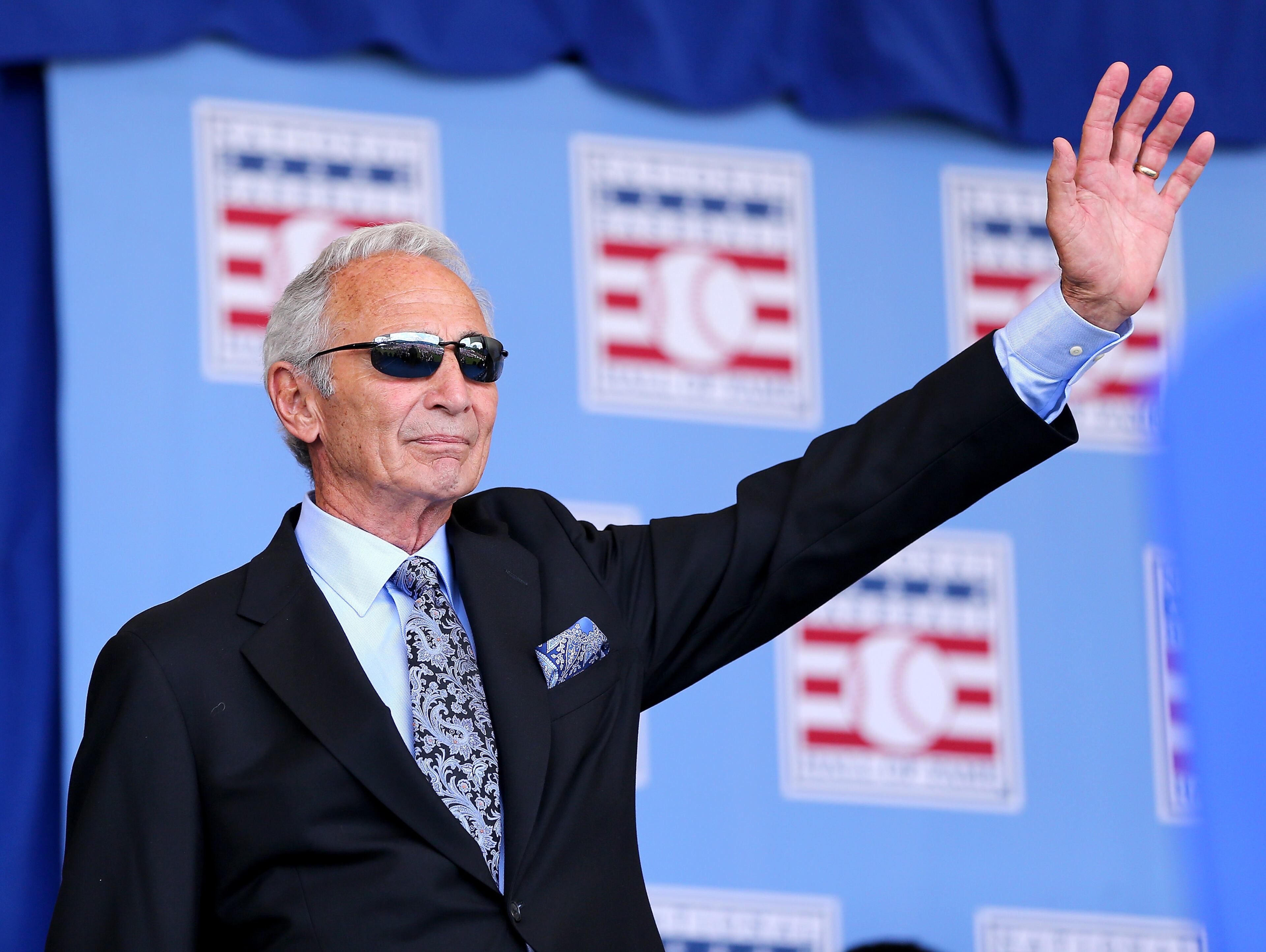 COOPERSTOWN, NY - JULY 26: Sandy Koufax attends the Hall of Fame Induction Ceremony at National Baseball Hall of Fame on July 26, 2015 in Cooperstown, New York. Craig Biggio,Pedro Martinez,Randy Johnson and John Smoltz were inducted in this year's class. (Photo by Elsa/Getty Images)
