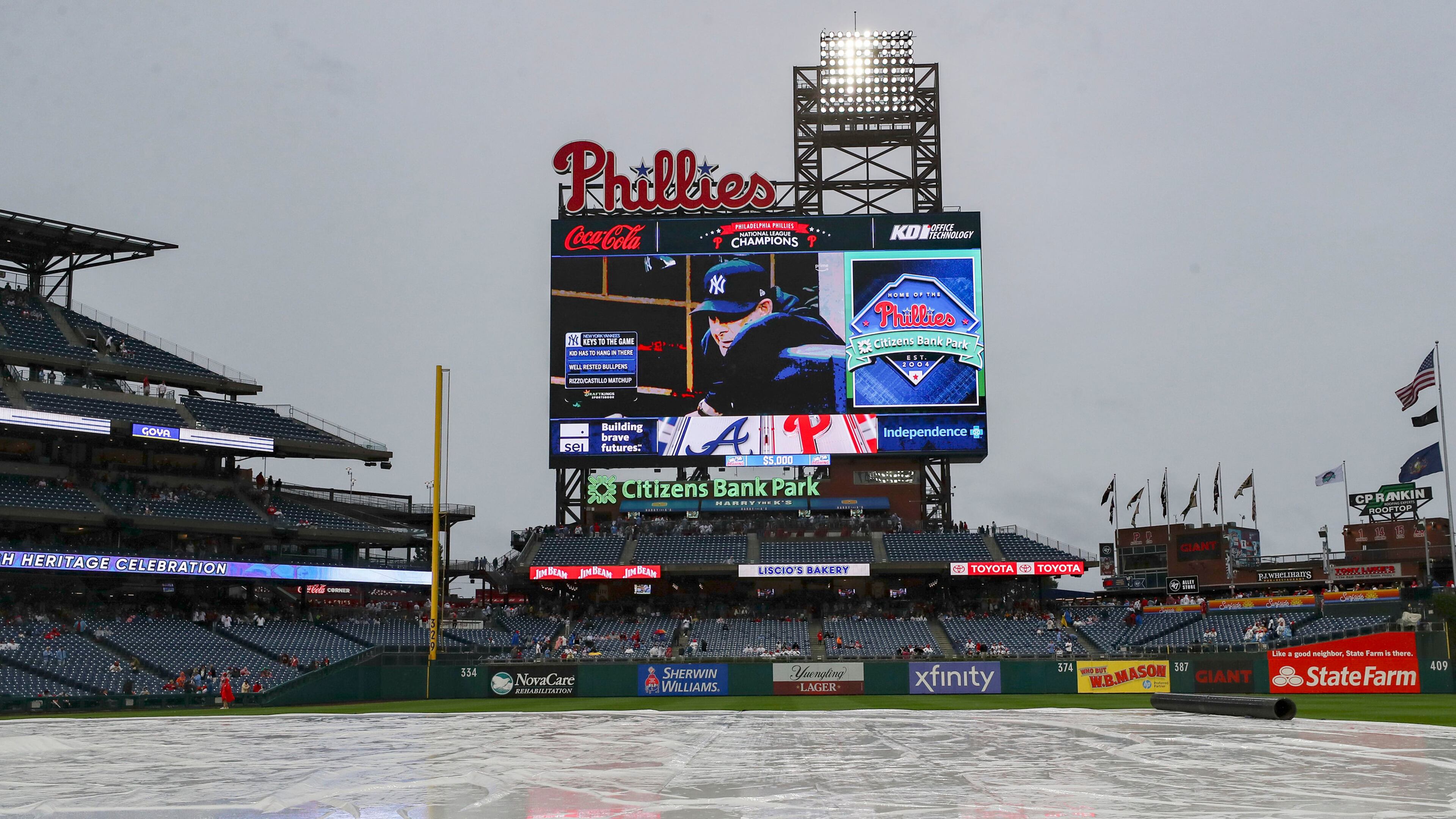 Rain delayed Thursday's home opener for the Phillies against the Braves. The teams will meet Friday to open the 2024 season.