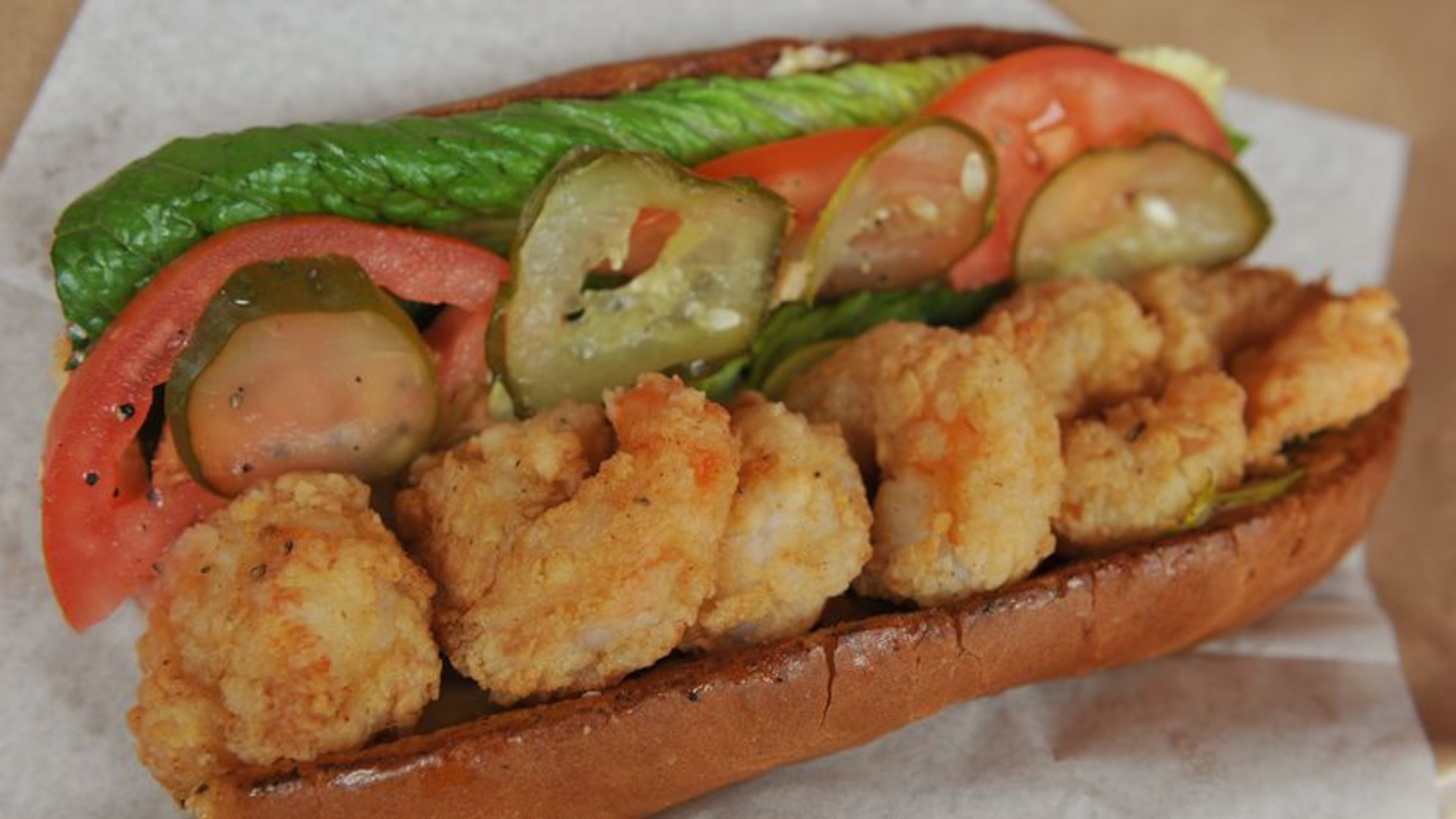 Shrimp po'boy at Star Provisions
