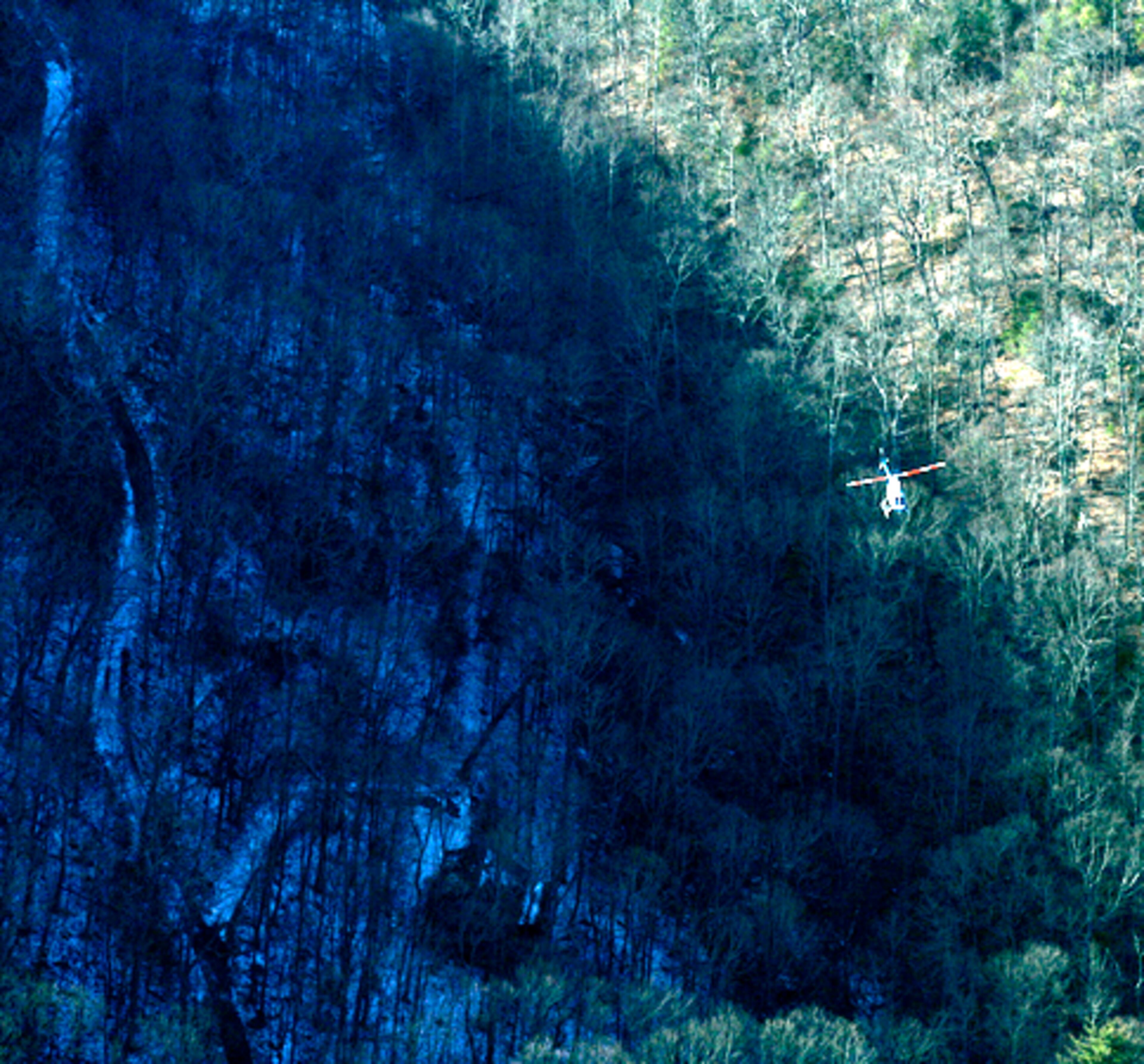 A helicopter near Vogel State Park in Union County.