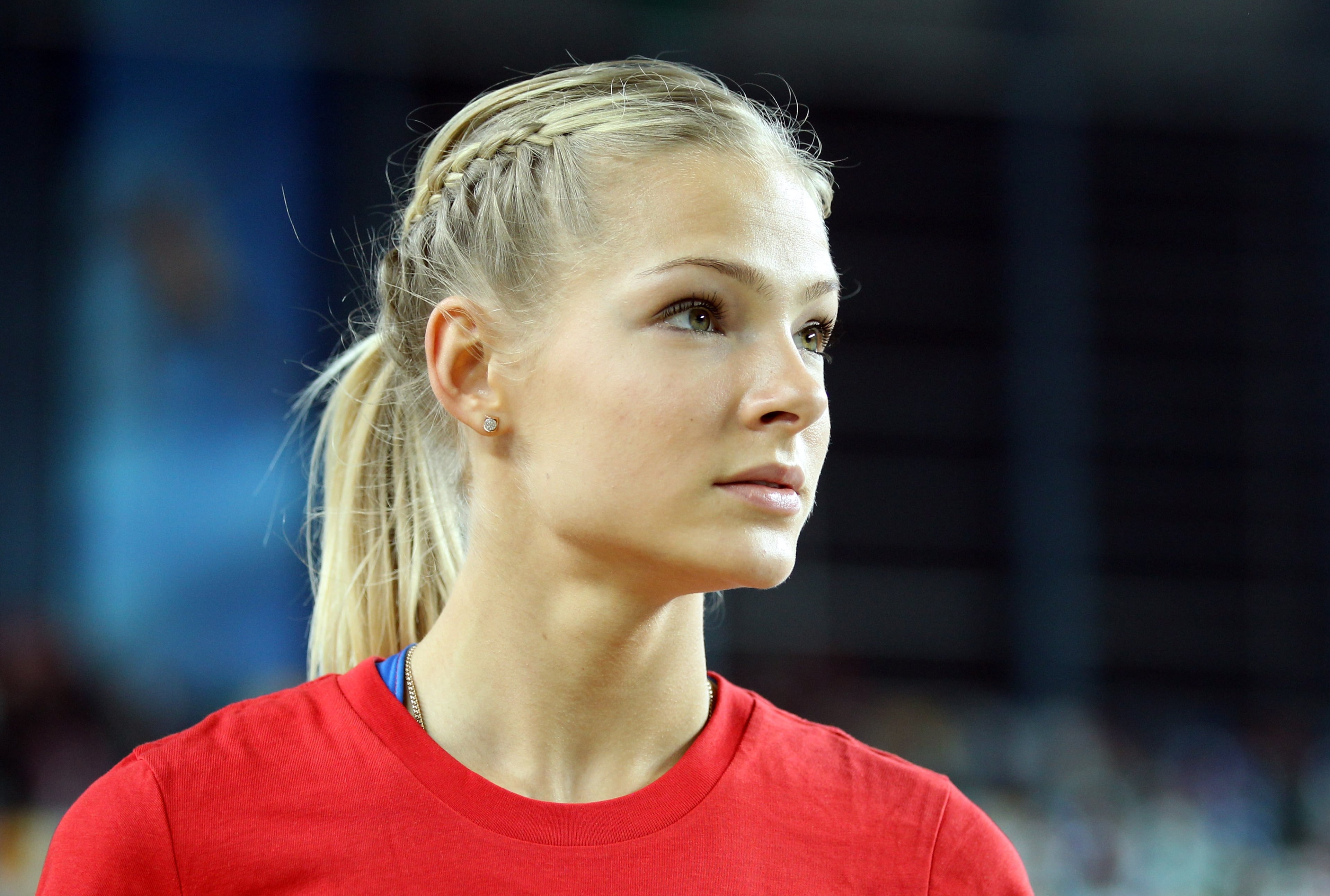 Darya Klishina of Russia looks on prior to the women's long jump final during day three of the 14th IAAF World Indoor Championships at the Atakoy Athletics Arena on March 11, 2012, in Istanbul, Turkey.