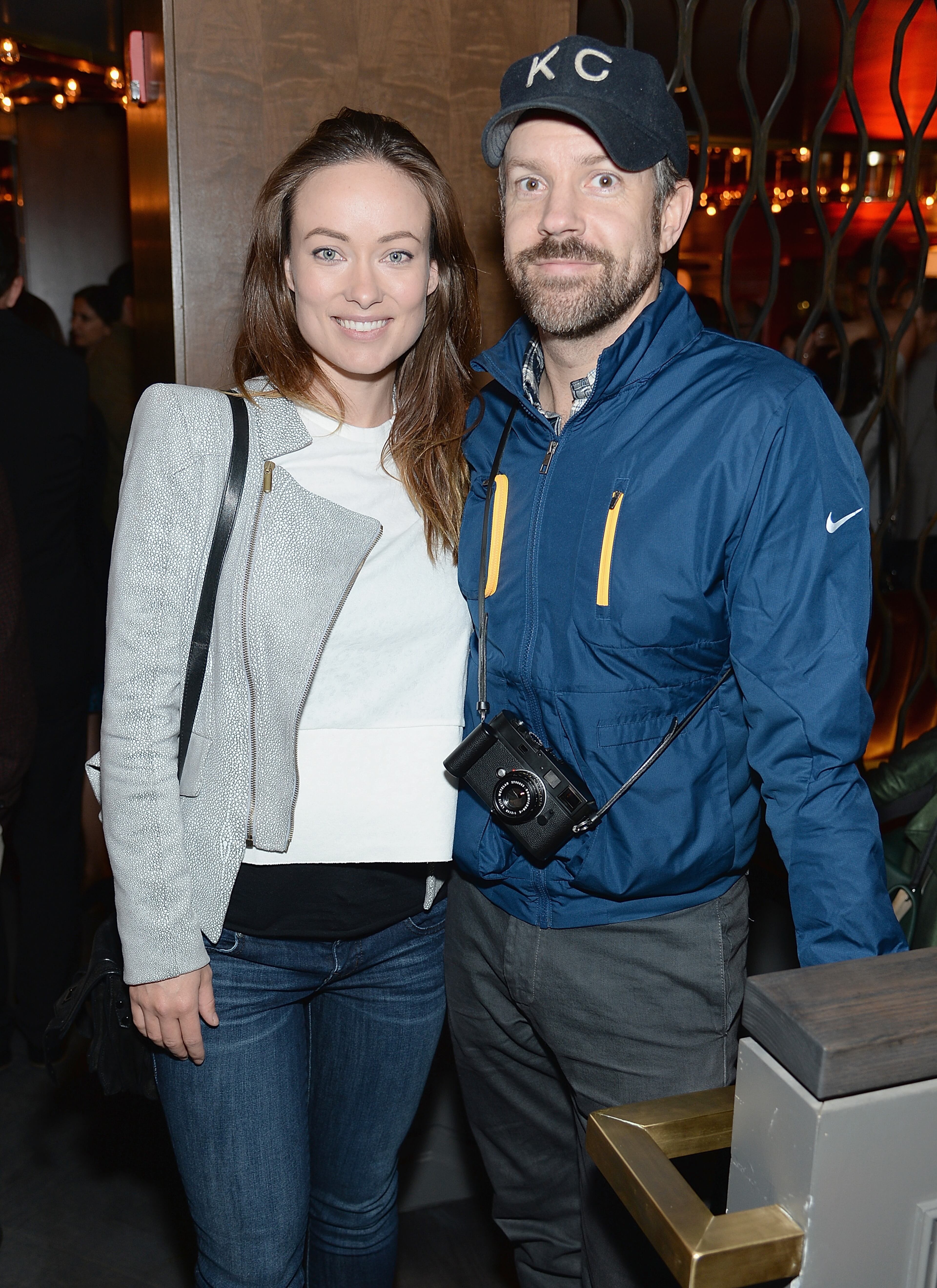NEW YORK, NY - MAY 29: Olivia Wilde and Jason Sudeikis attend the ""Supermensch: The Legend Of Shep Gordon" screening at The Wayfarer on May 29, 2014 in New York City. (Photo by Dimitrios Kambouris/Getty Images)