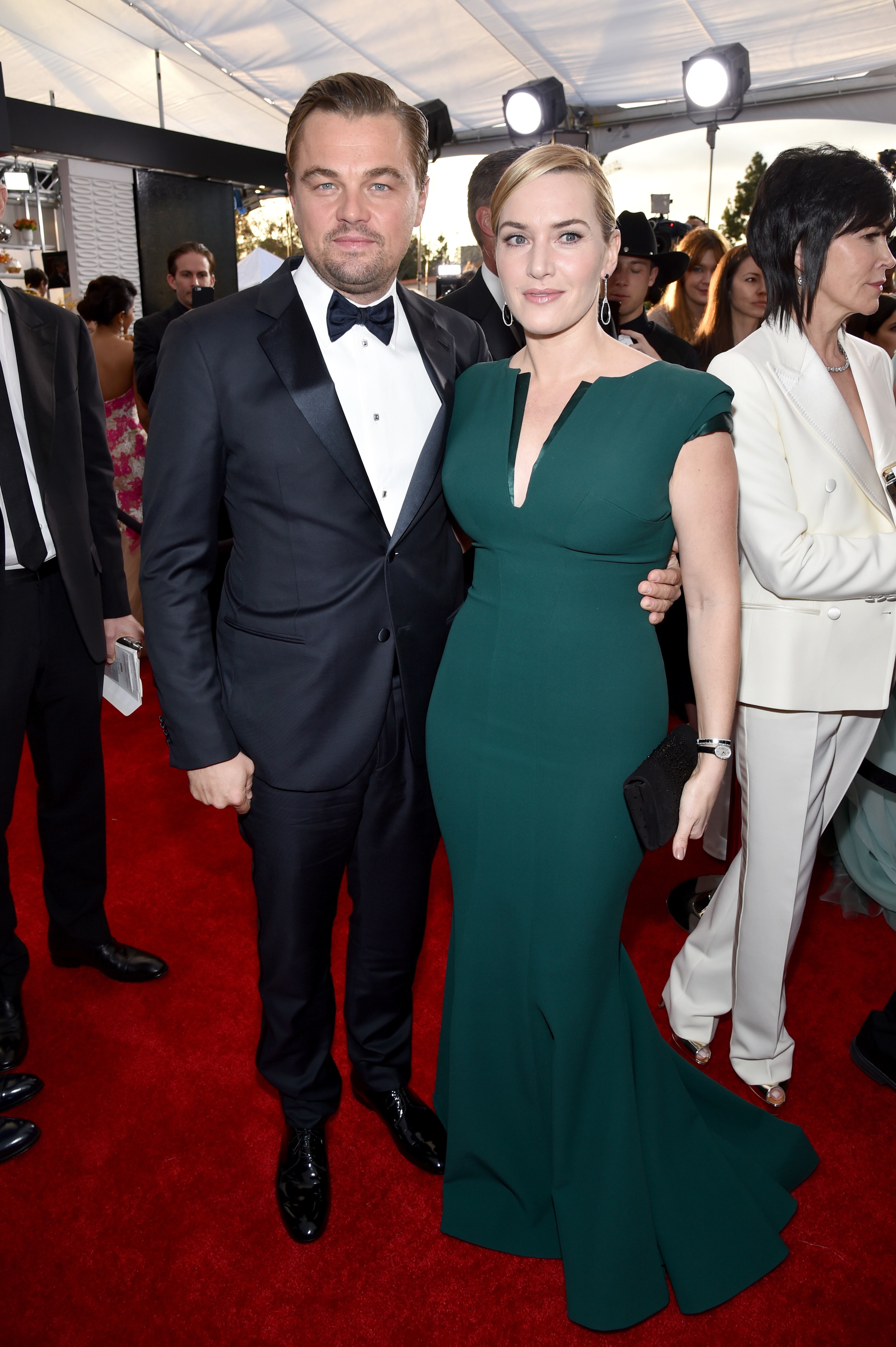 LOS ANGELES, CA - JANUARY 30: Actors Leonardo DiCaprio and Kate Winslet attend the 22nd Annual Screen Actors Guild Awards at The Shrine Auditorium on January 30, 2016 in Los Angeles, California. (Photo by John Shearer/Getty Images for People Magazine)