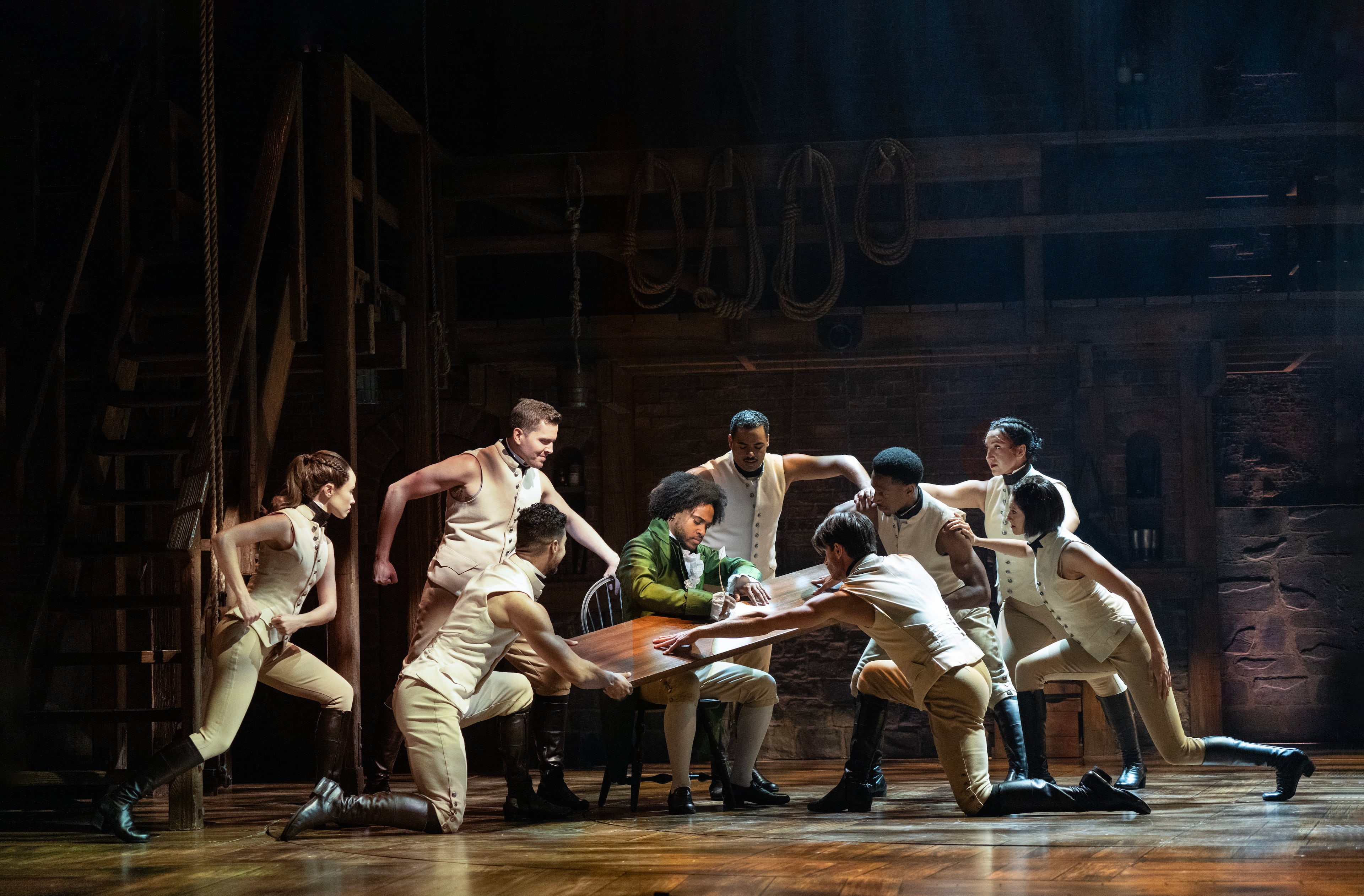 "Hamilton" will play at the Fox Theatre from Sept. 2-20. Catch Atlanta native Christian Magby on stage as Lafayette/Jefferson. (Courtesy of Joan Marcus)