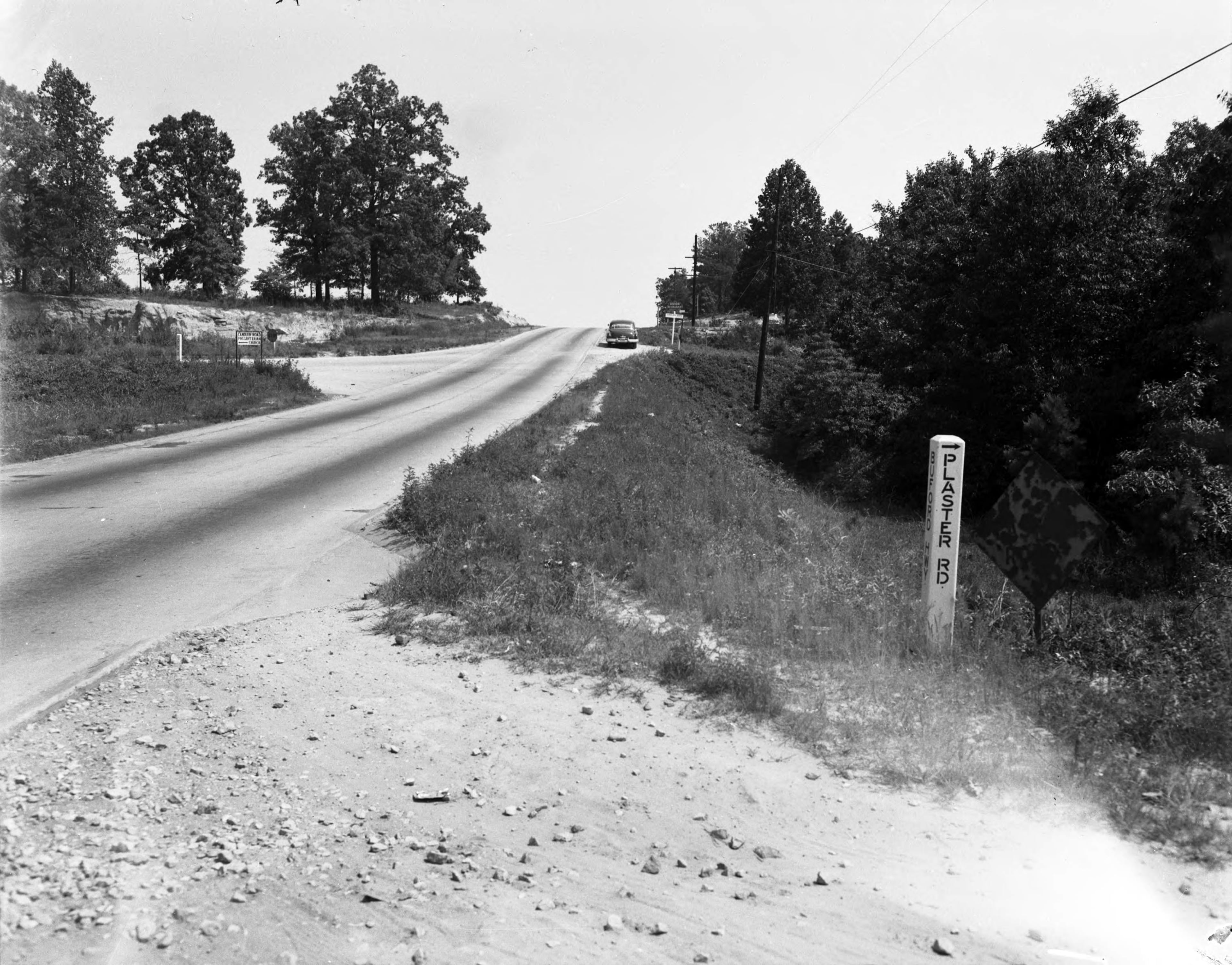 These days, the intersection of Buford Highway and Plaster Road (and the very close-by Dresden Drive) is a lot busier than this scene from 1951. LBGPNS2-098b, Lane Brothers Commercial Photographers Photographic Collection, 1920-1976. Photographic Collection, Special Collections and Archives, Georgia State University Library.