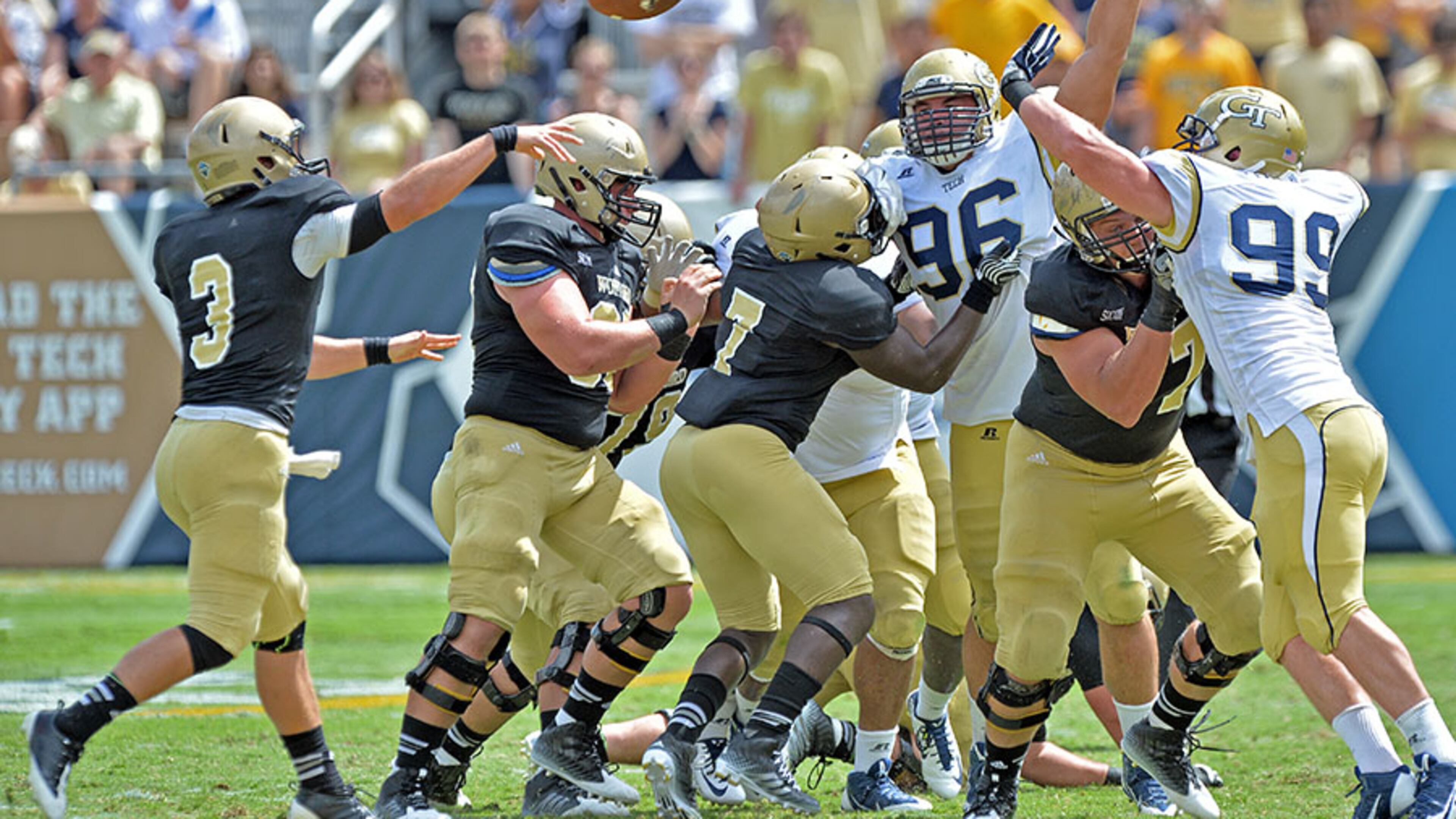The Georgia Tech defense gave up 5.8 yards per carry to Wofford Saturday.