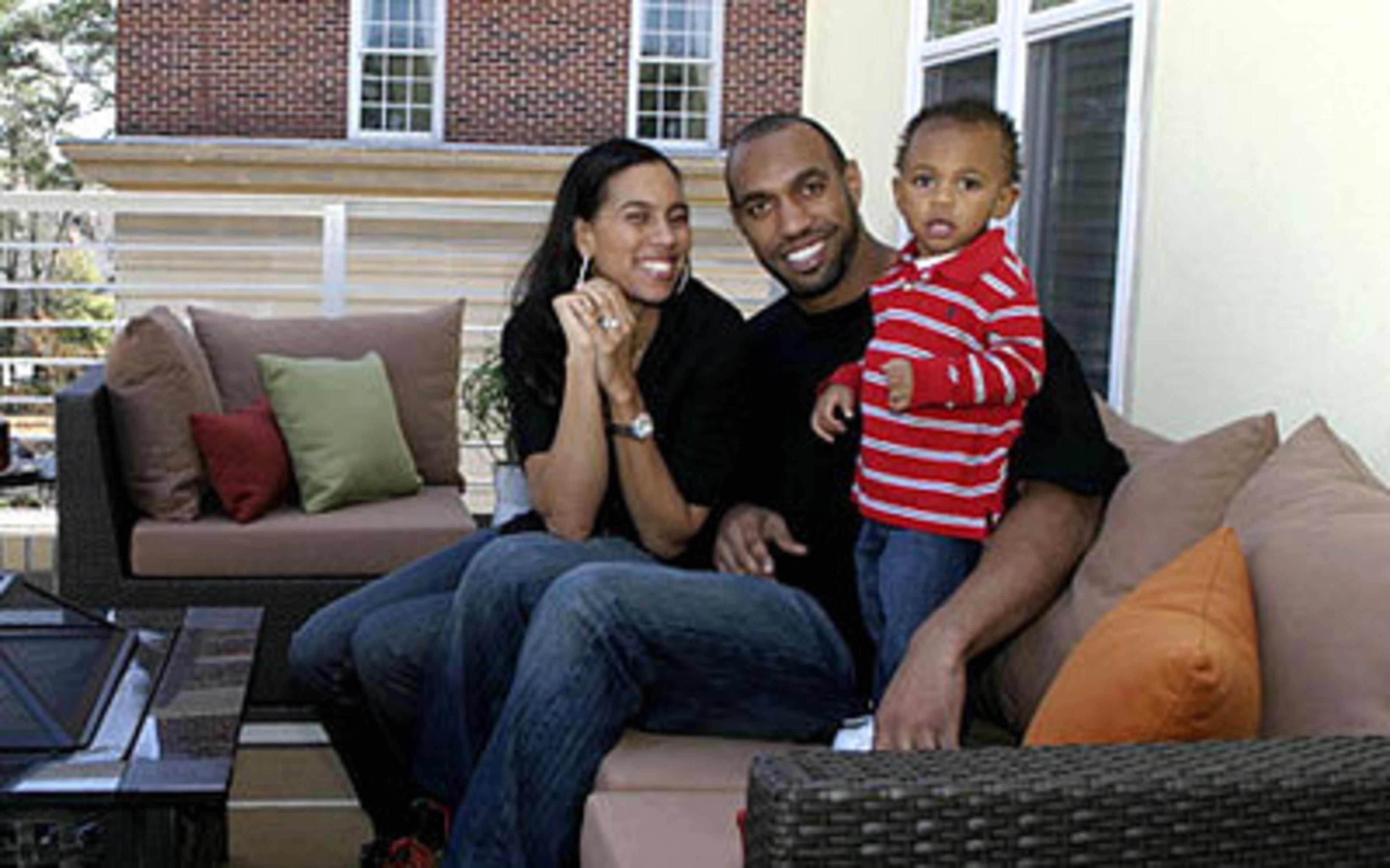 The family's favorite spot for hanging out is the balcony.