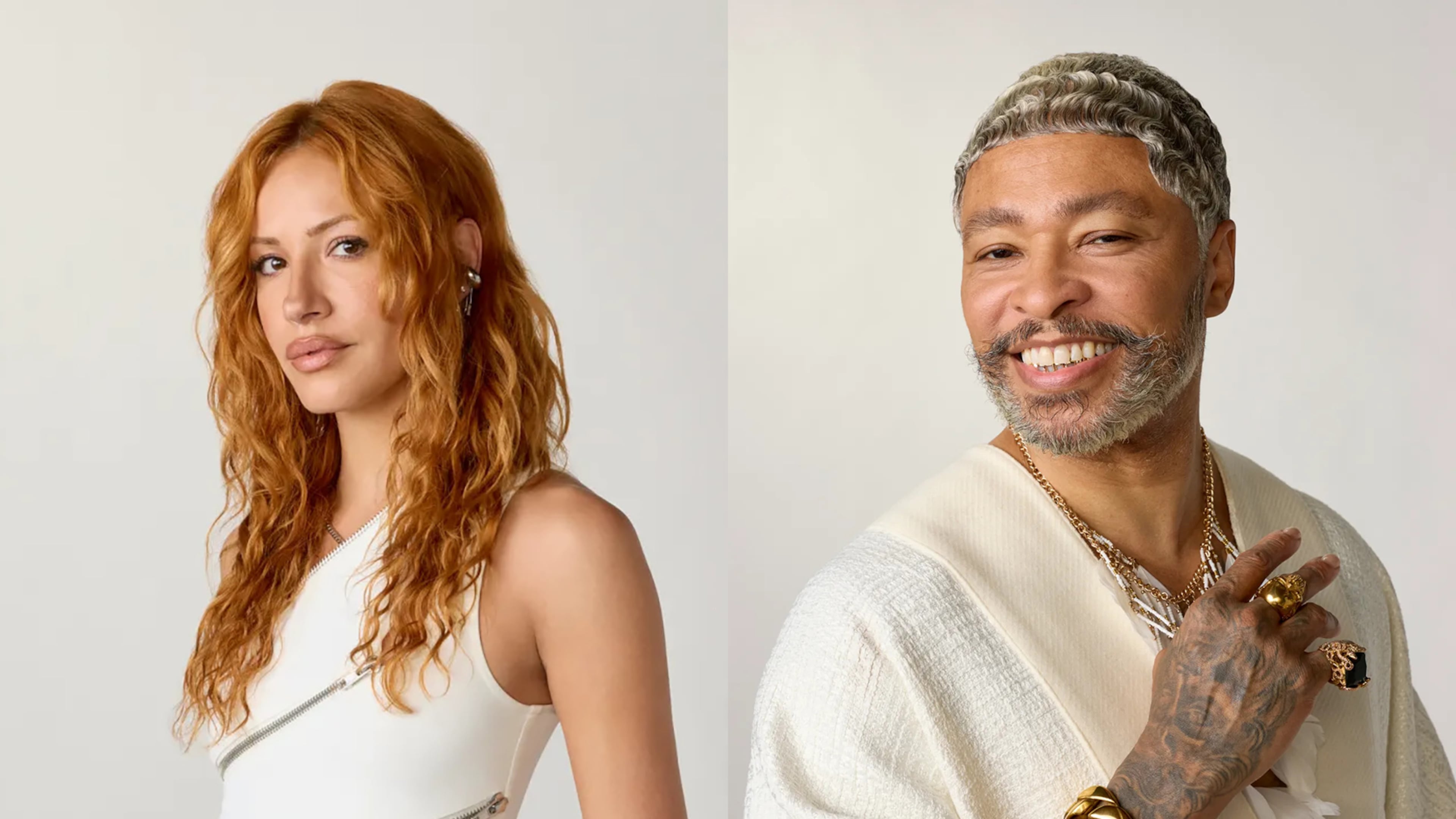 Atlanta residents Jennifer Daniels and Octavius Terry are competing on Season 22 of "Project Runway," which debuted July 10, 2026 on Freeform and Hulu/Disney+. (Courtesy of Disney+)