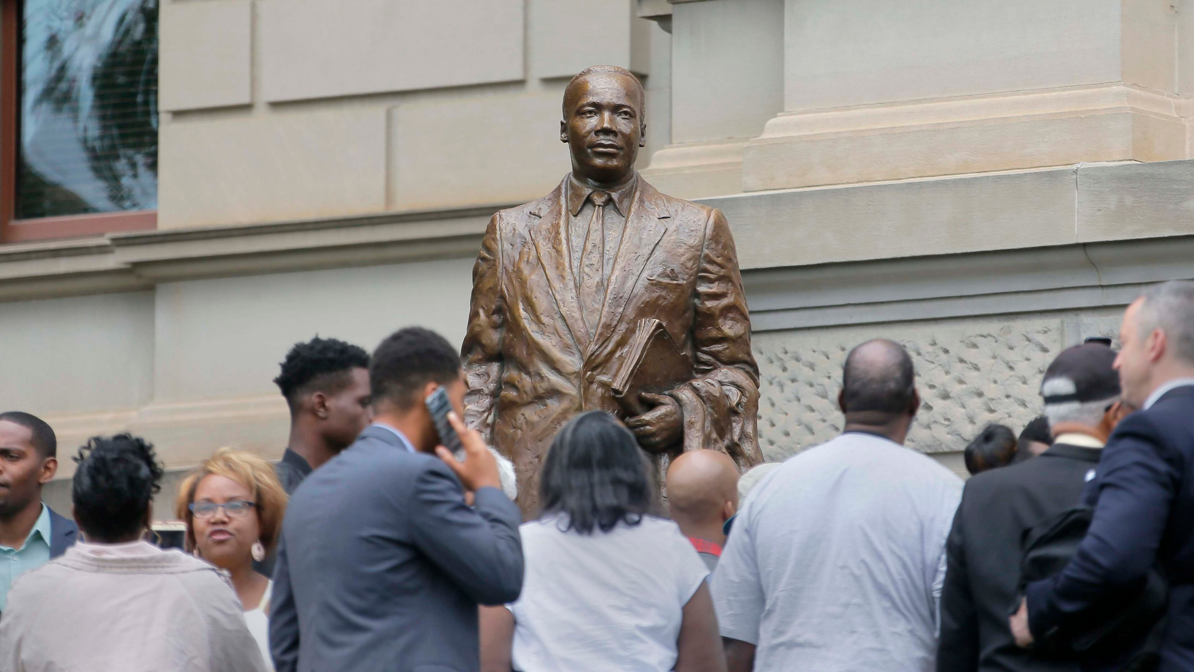 The statue of the late Rev. Martin Luther King Jr. unveiled in August at the Georgia Capitol, three years after Gov. Nathan Deal first announced the project. BOB ANDRES /BANDRES@AJC.COM