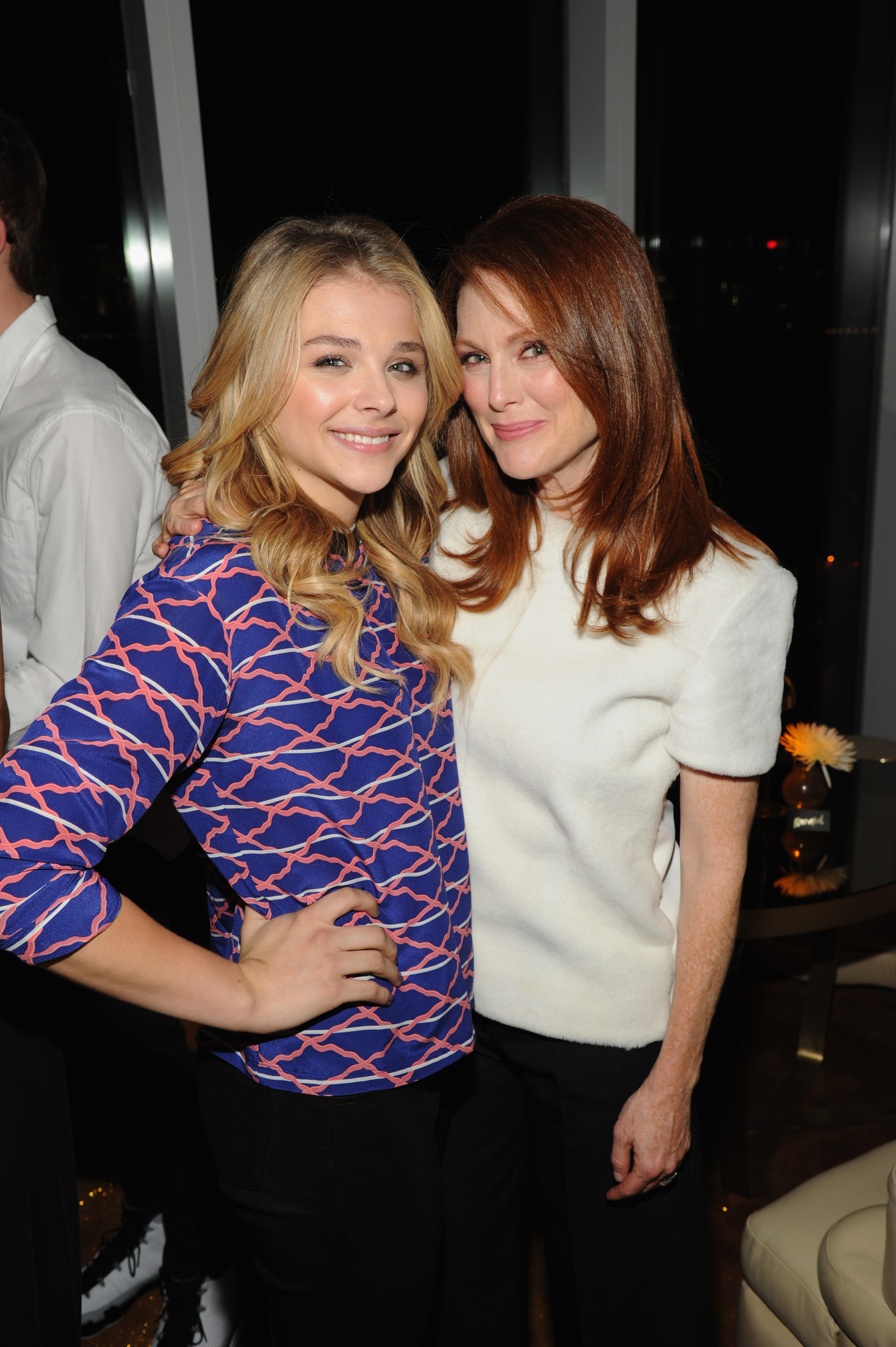 NEW YORK, NY - SEPTEMBER 23: (L-R) Actresses Chloe Grace Moretz and Julianne Moore attend NBA 2K15 Launch Celebration at The Standard on September 23, 2014 in New York City. (Photo by Bryan Bedder/Getty Images for 2K Games)