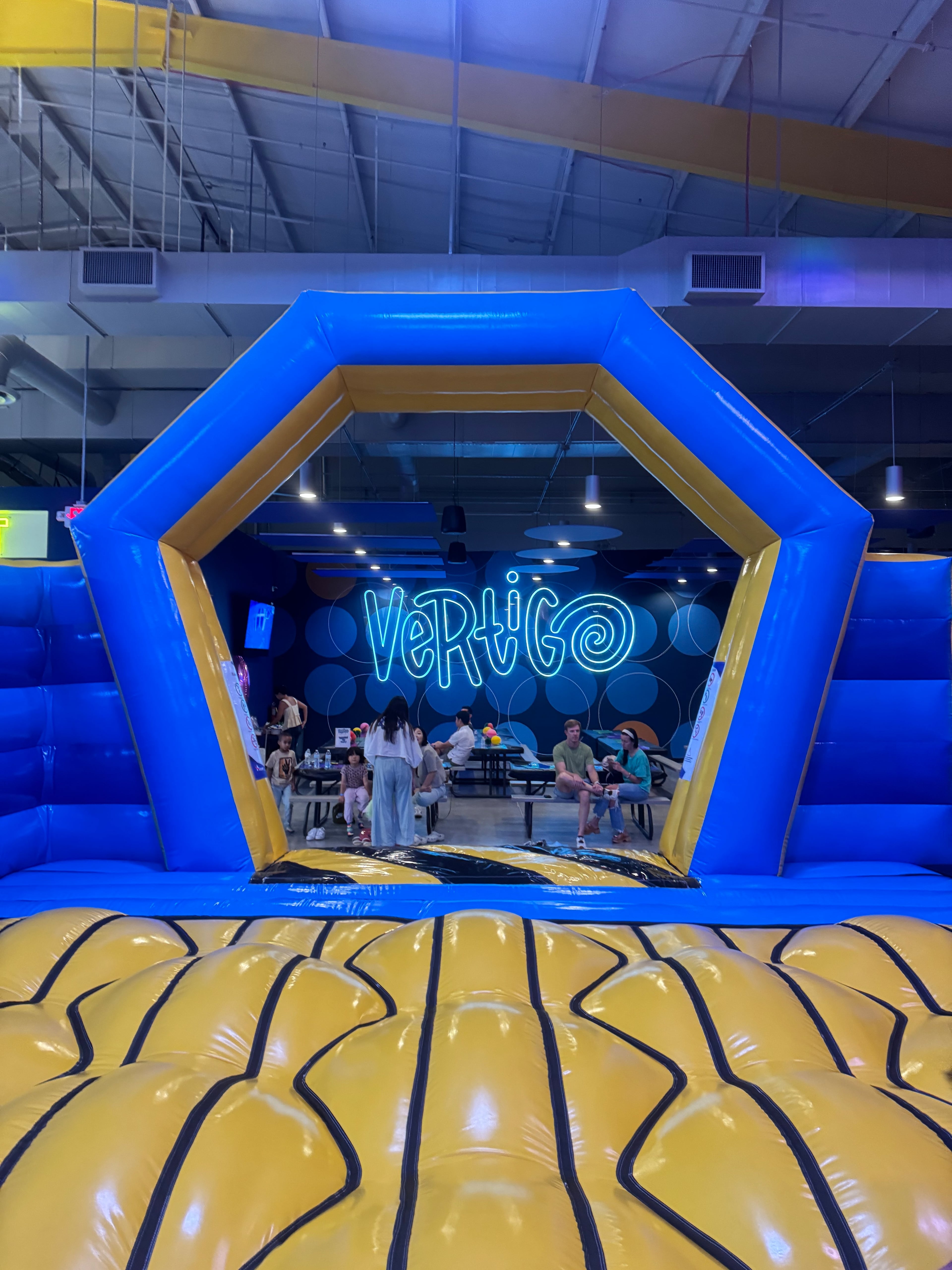 Vertigo is an inflatable airpark featuring slides, climbing walls, bounce zones and obstacle courses. (Photo: Nicole Williams)