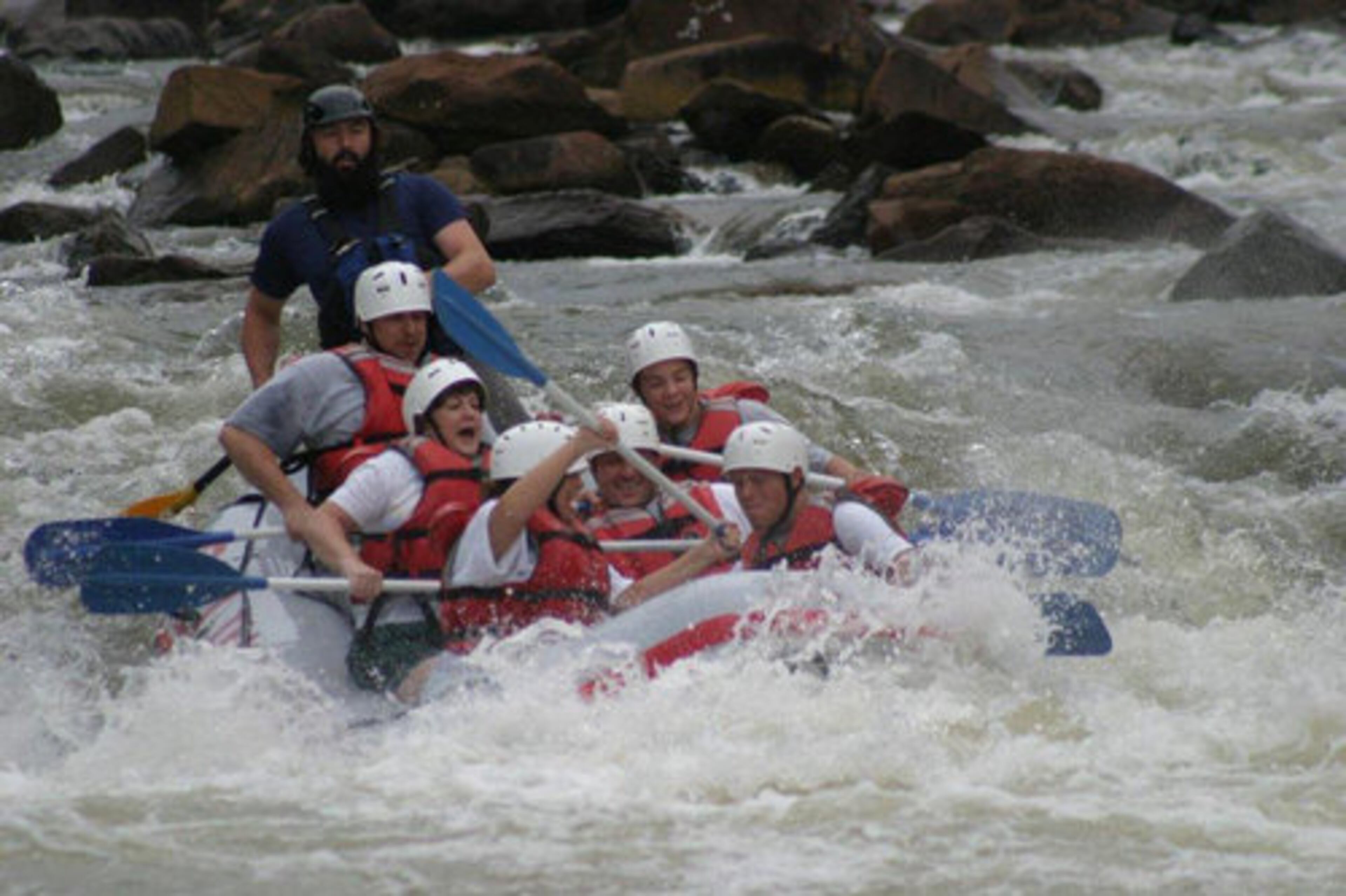 No specific skills are needed to enjoy guided raft rides down the Ocoee River.