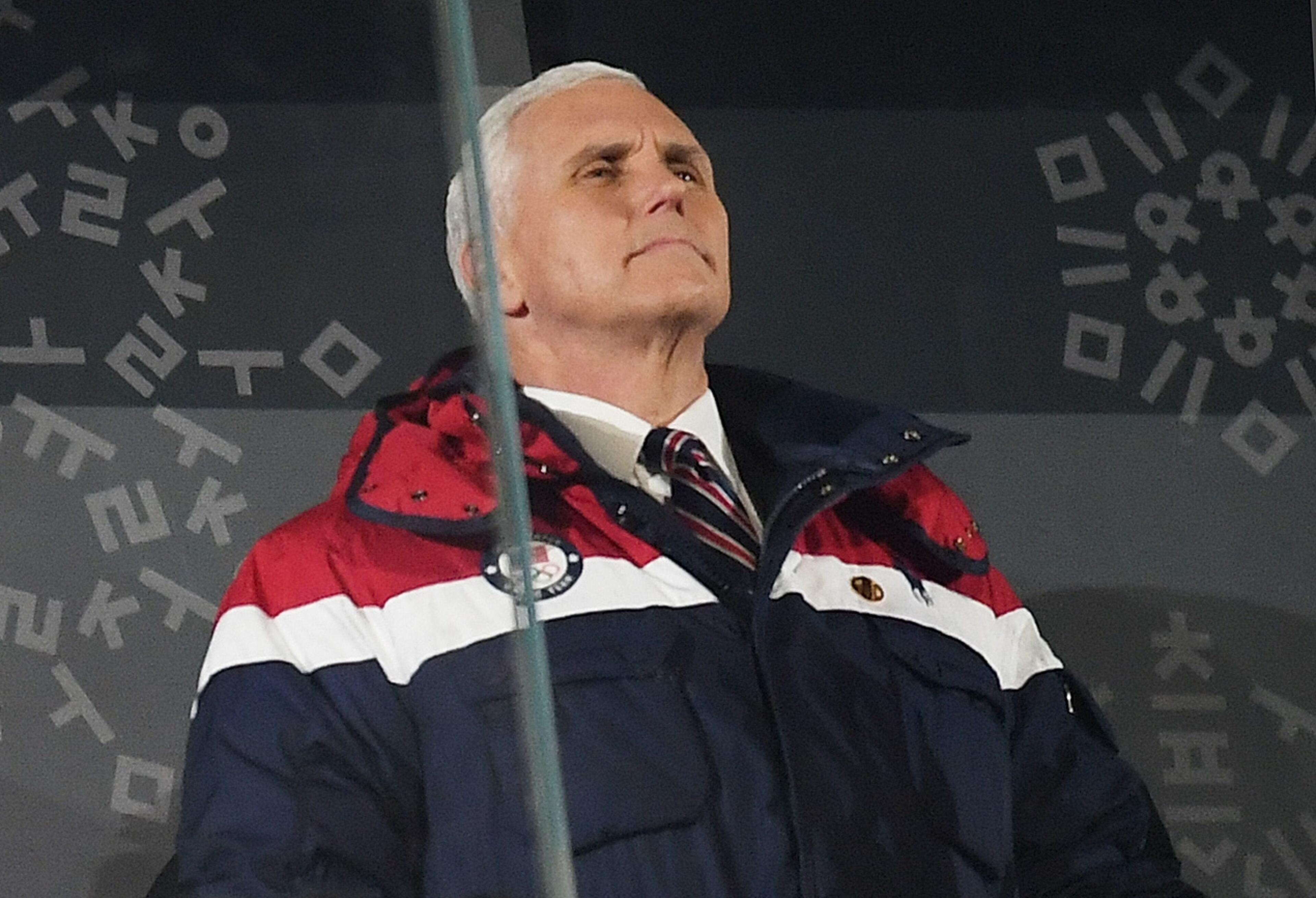 PYEONGCHANG-GUN, SOUTH KOREA - FEBRUARY 09: U.S. Vice President Mike Pence looks on during the Opening Ceremony of the PyeongChang 2018 Winter Olympic Games at PyeongChang Olympic Stadium on February 9, 2018 in Pyeongchang-gun, South Korea. (Photo by Matthias Hangst/Getty Images)