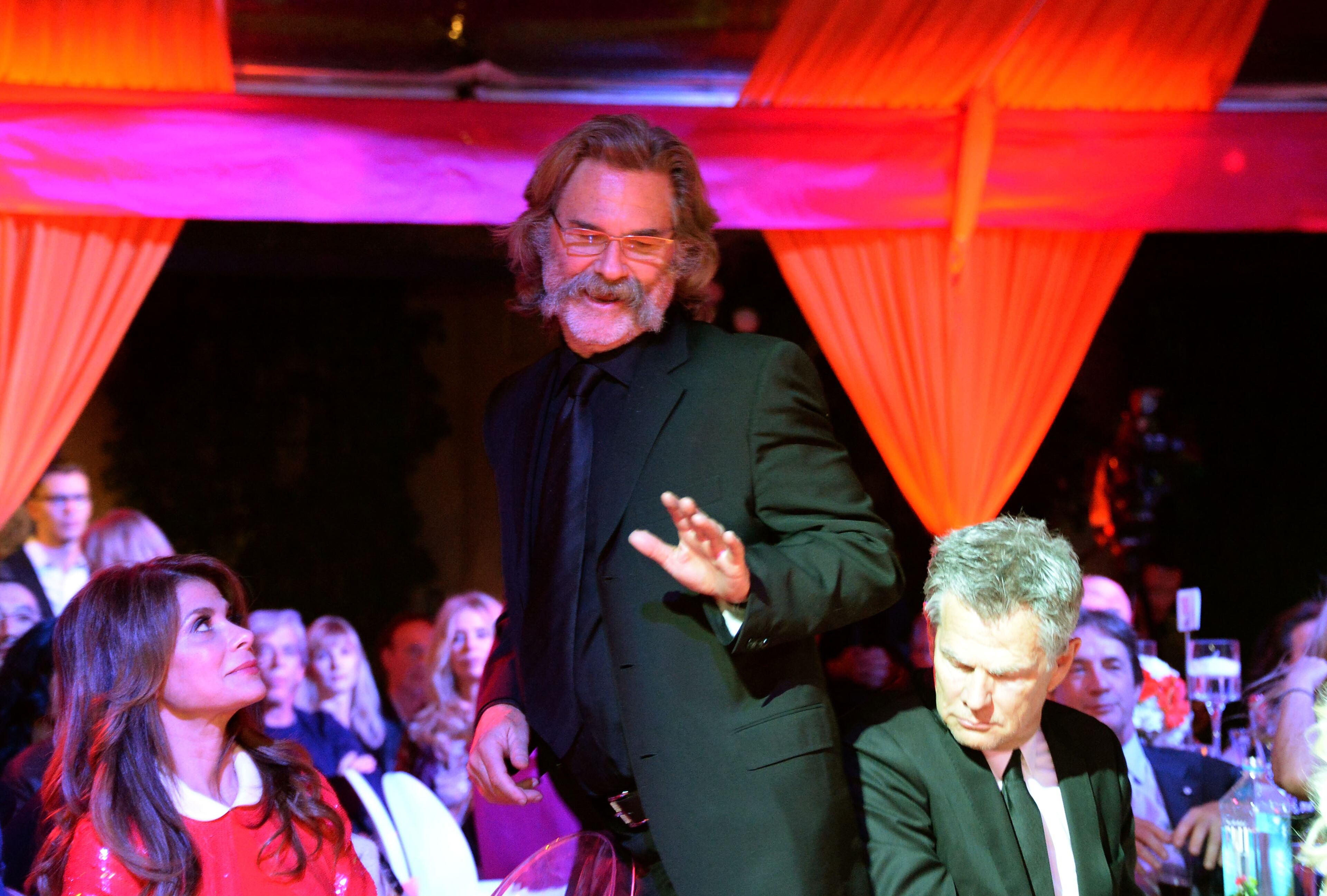 Actor Kurt Russell Russell holds single/multi-engine and instrument pilot's licenses and is an Honorary Board Member of the humanitarian aviation organization Wings of Hope. (Photo by Jason Merritt/Getty Images for The Hawn Foundation)