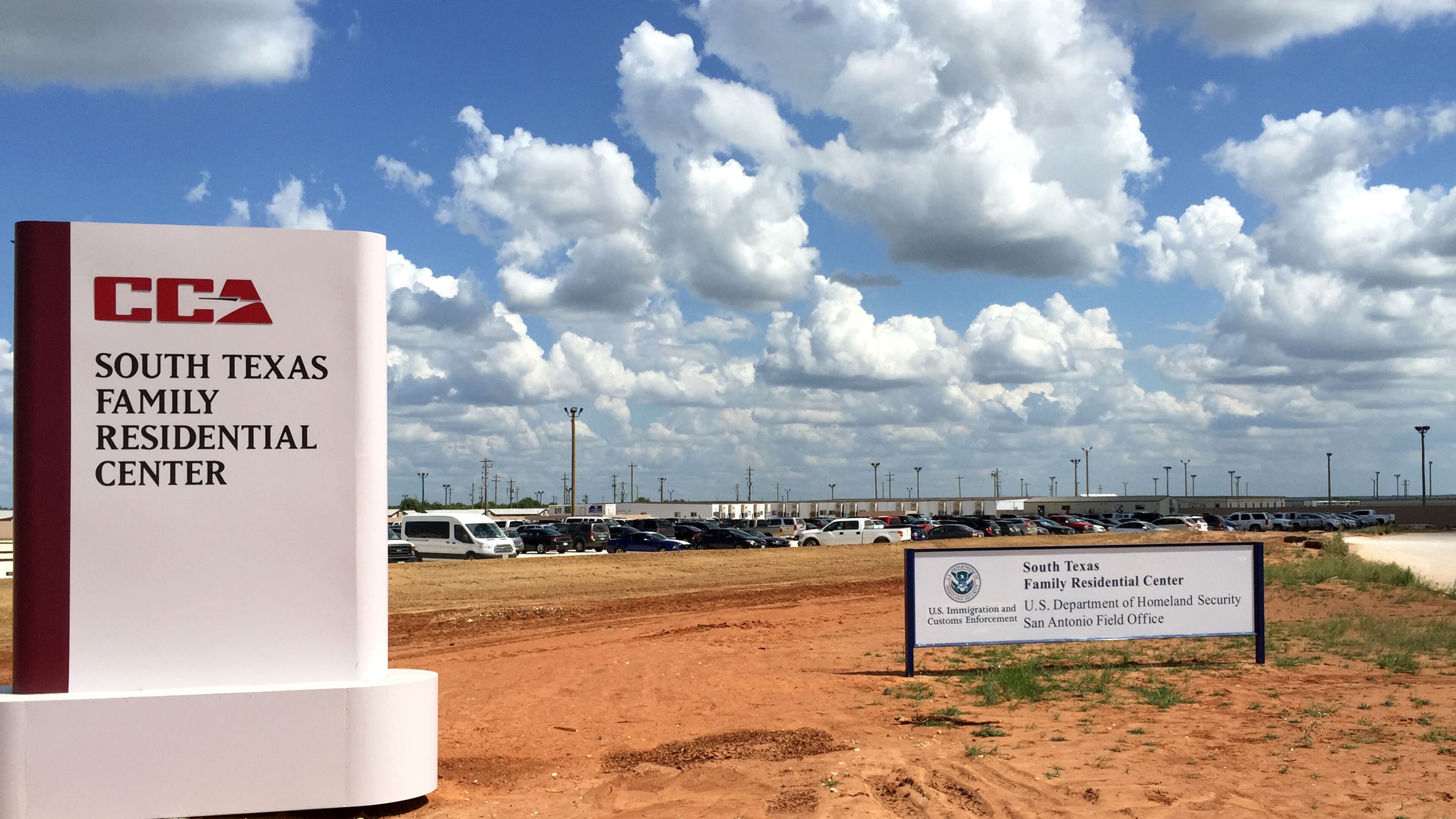 The South Texas Family Residential Center holds about 1,800 women and children in Dilley, Texas.